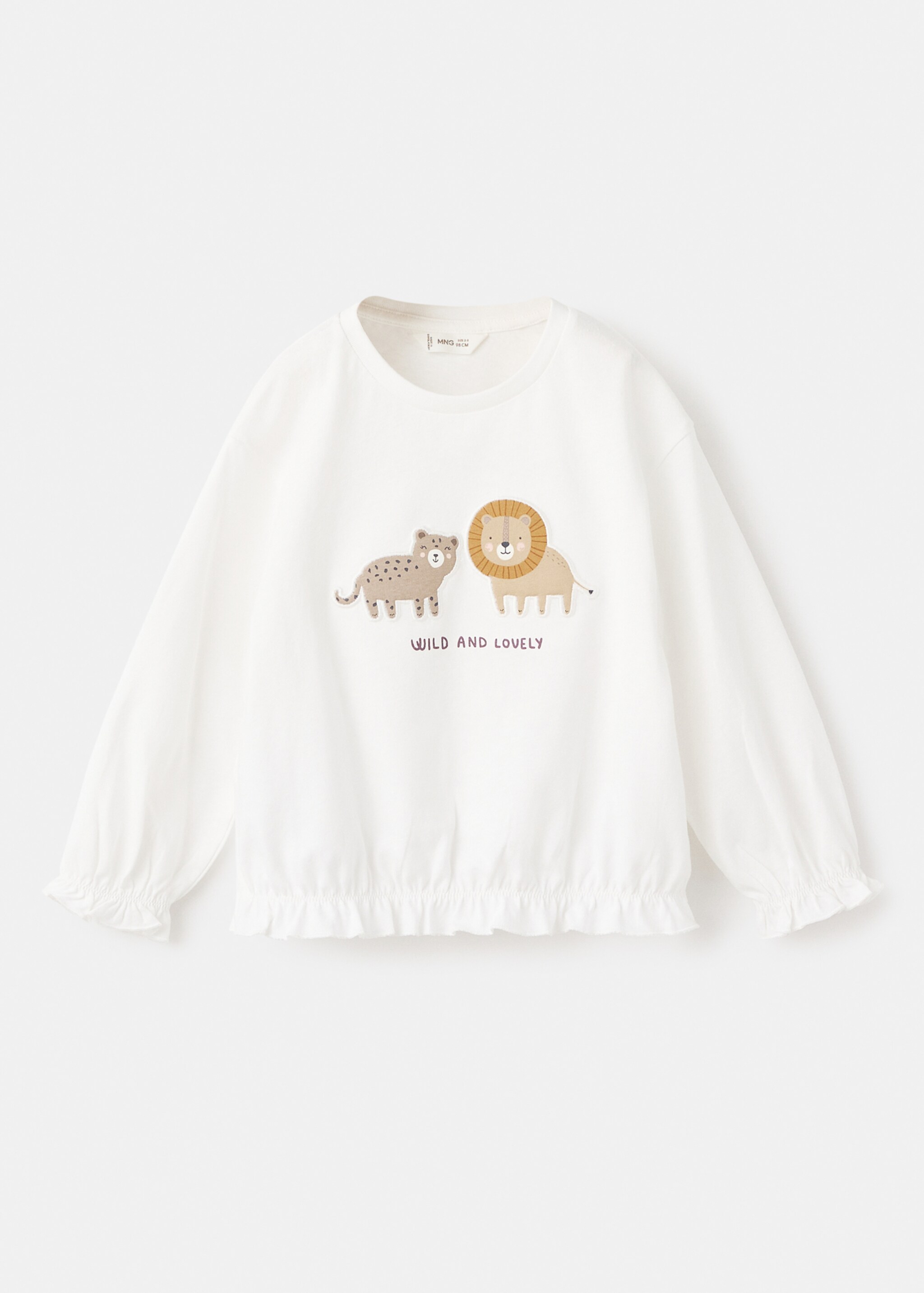 T-shirt lion - Artikel ohne Model, Cremeweiß. Ref: 17056727-00.