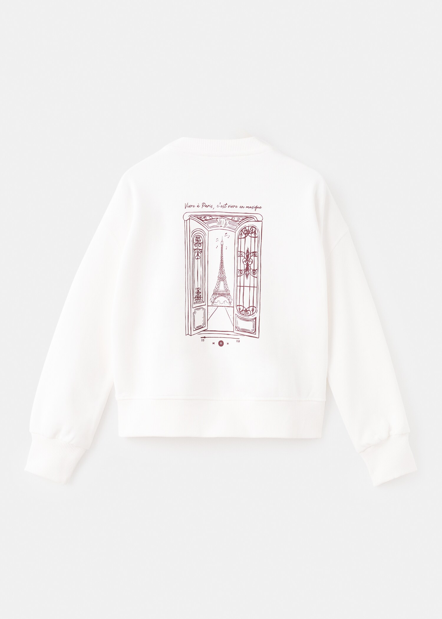 Printed cotton sweatshirt - Reverse of the article