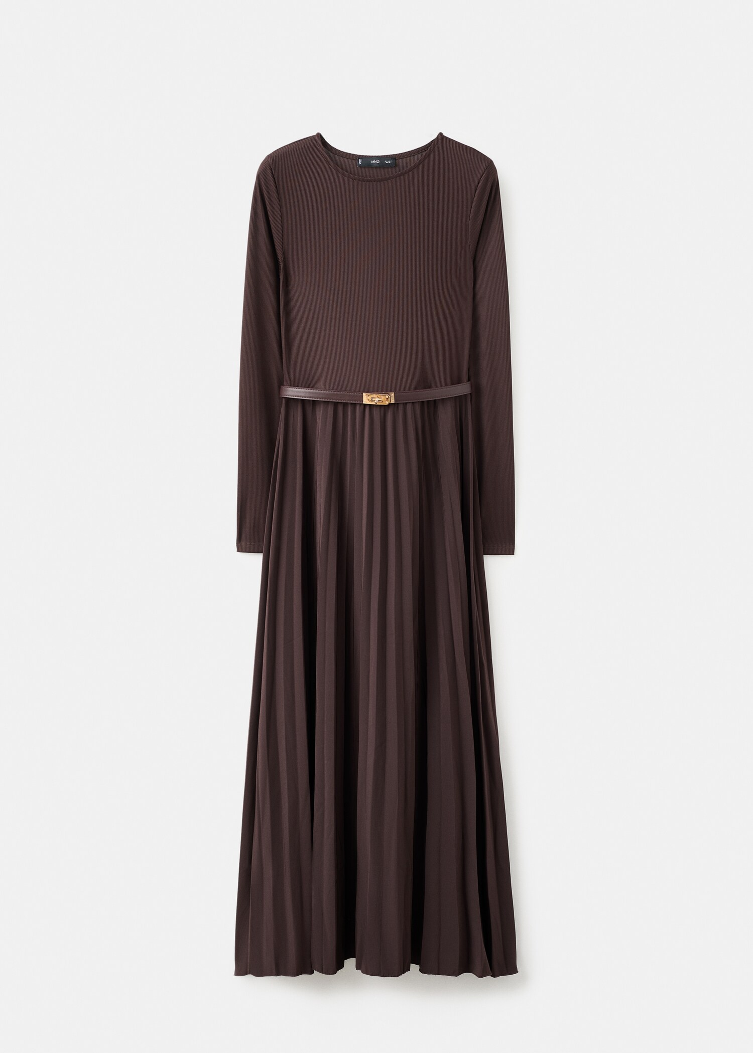 Pleated dress with belt - Article without model