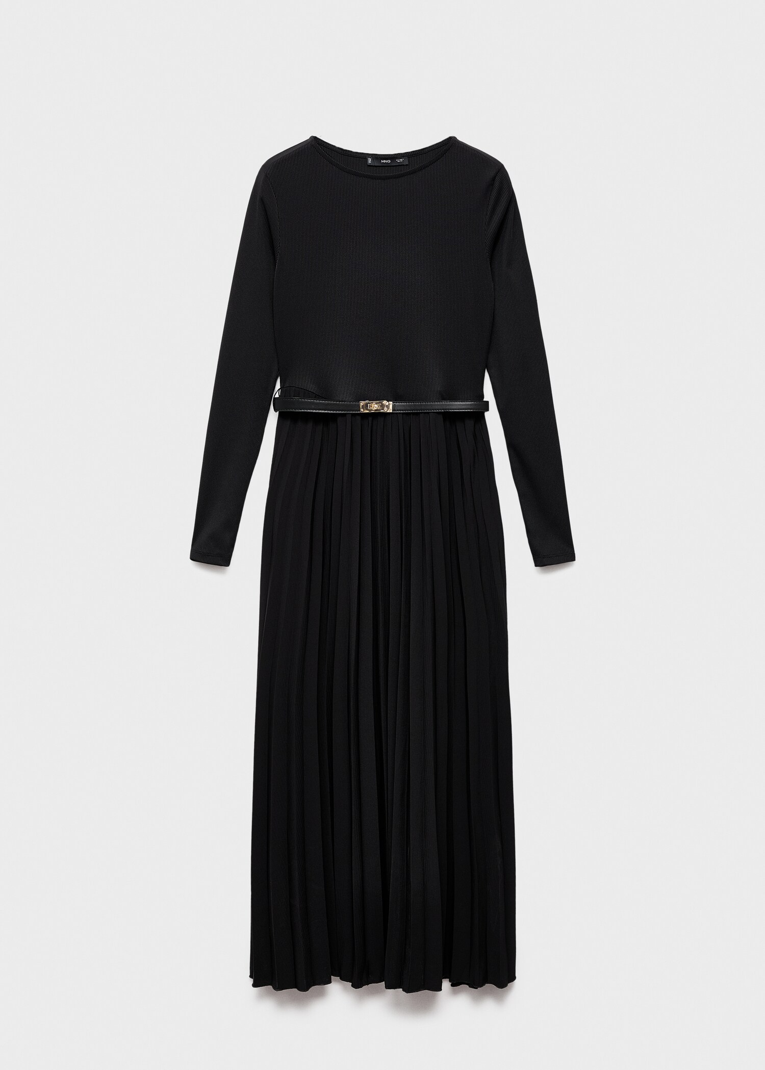 Pleated dress with belt - Article without model