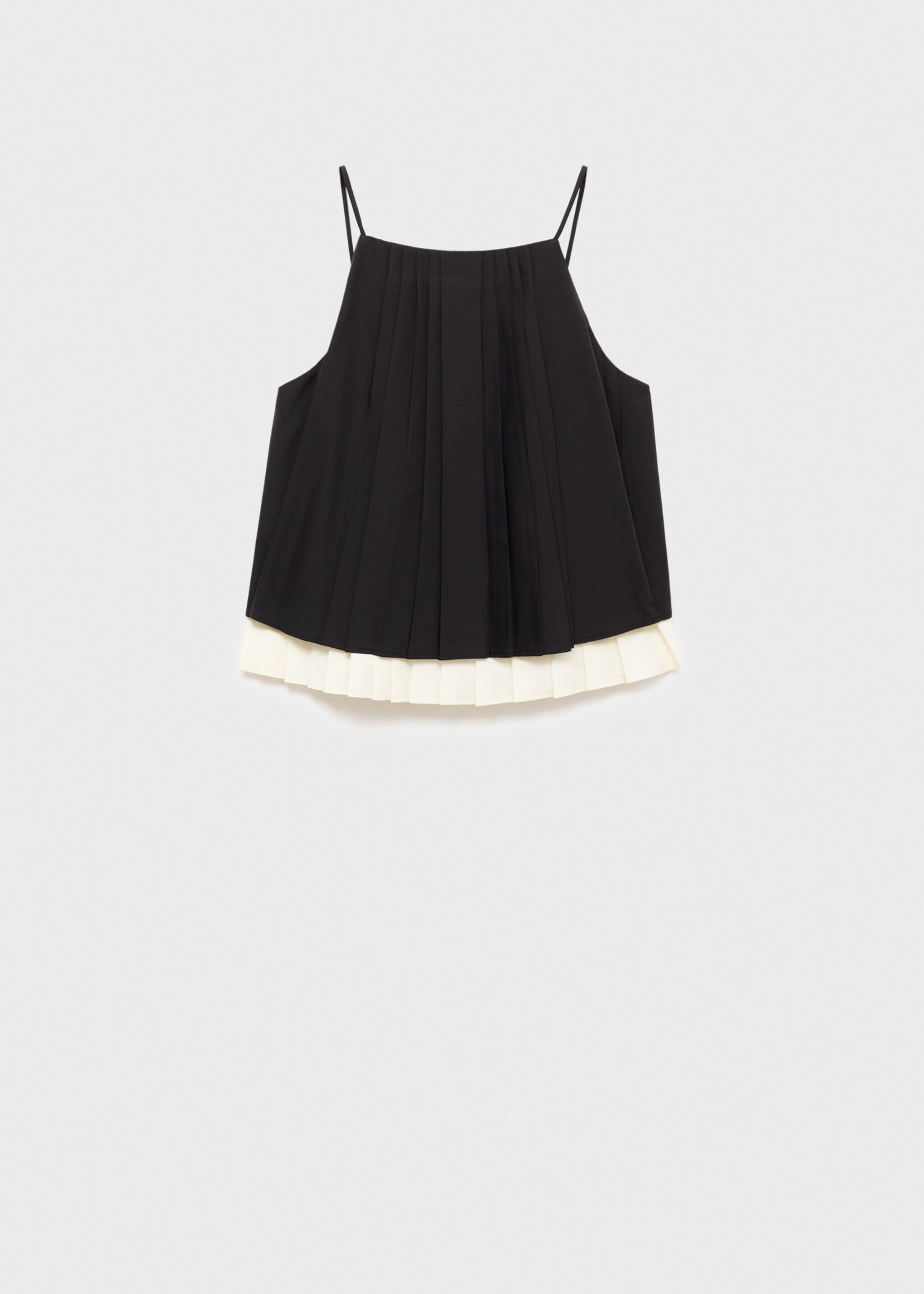 Robe plissée combinée - Article sans modèle, Noir. Ref: 17056730-00.