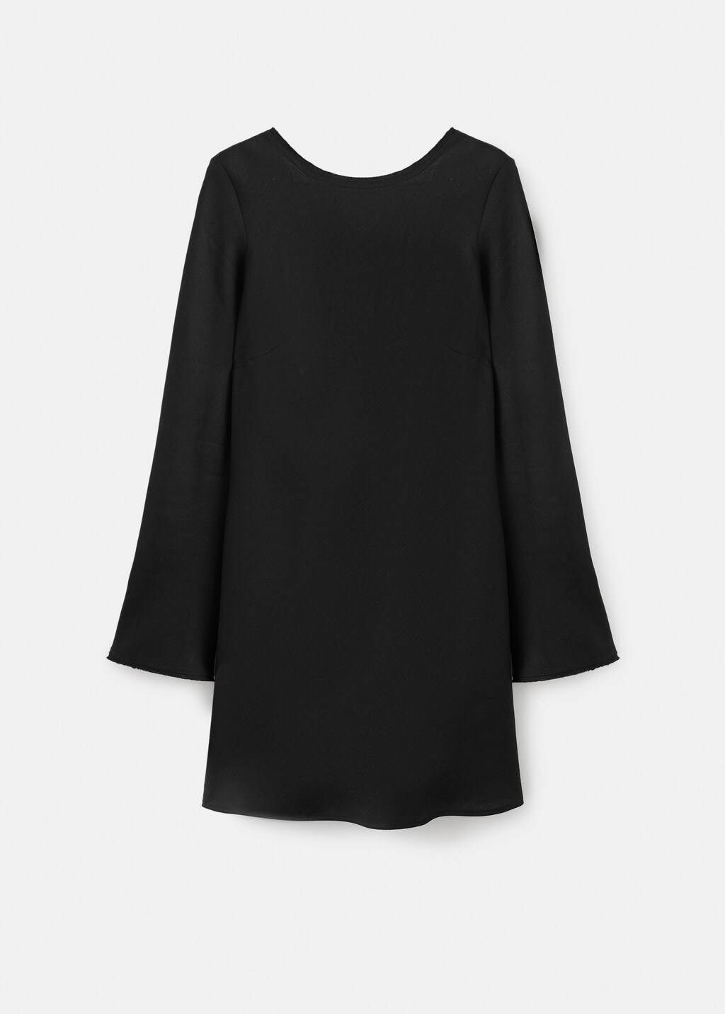 Linen dress with back opening