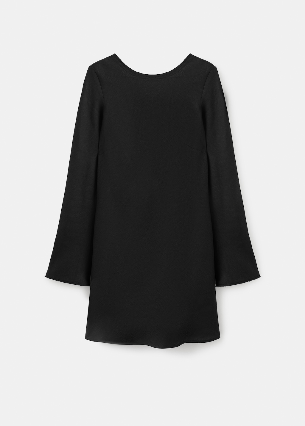 Linen dress with back opening