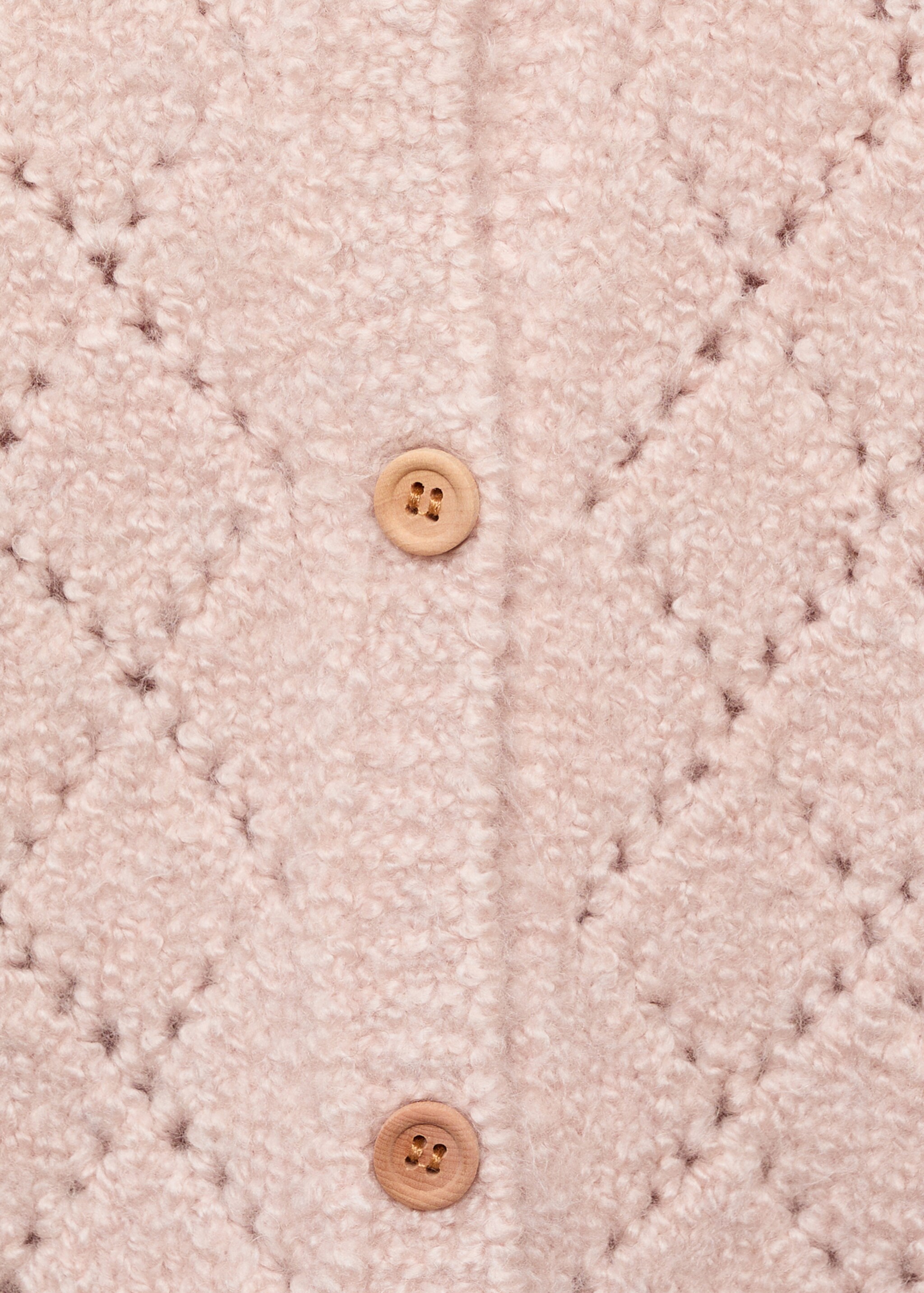 Crochet knitted cardigan - Details of the article 0, Light Pink. Ref: 17056737-00.