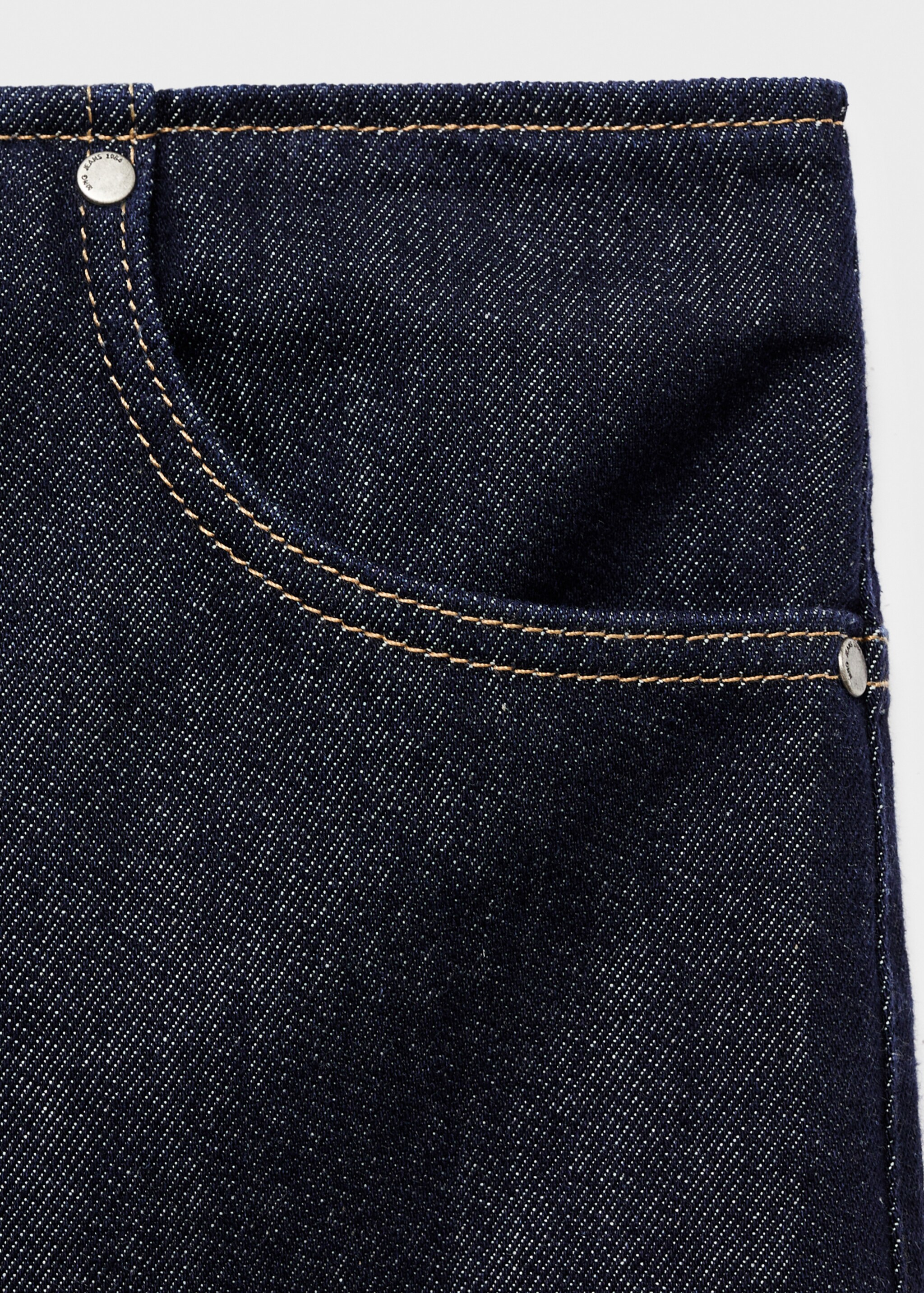 Midi denim skirt - Details of the article 8, Open Blue. Ref: 17056744-00.