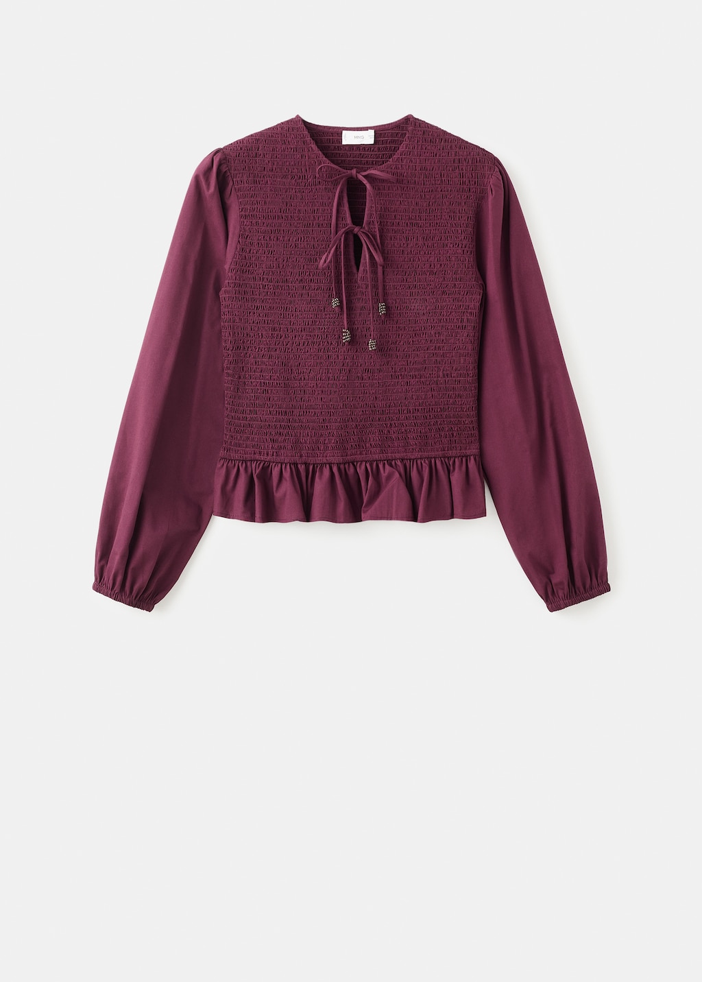 Blouse with gathered bows