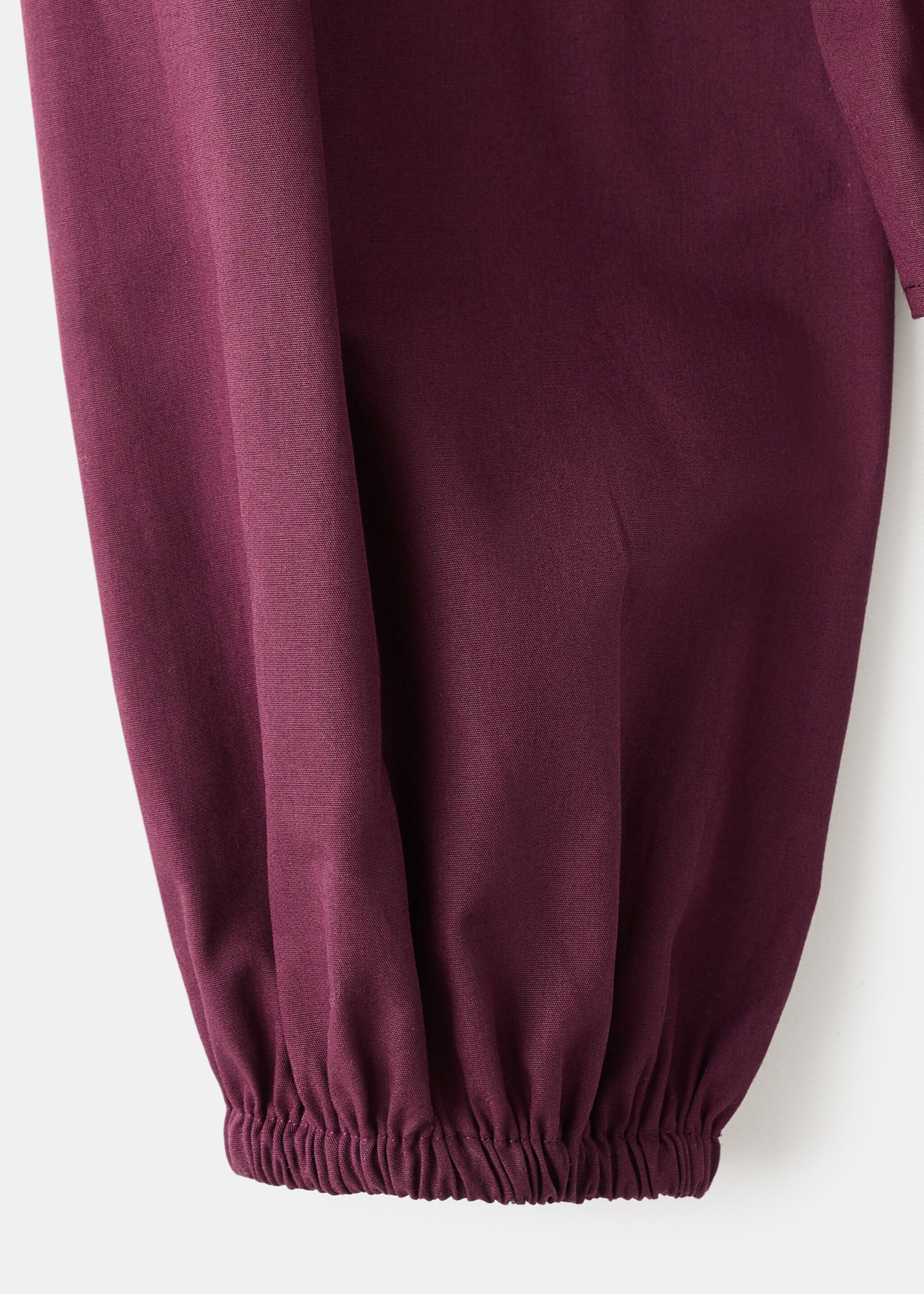 Blouse with gathered bows - Details of the article 0, Purple. Ref: 17057123-00.