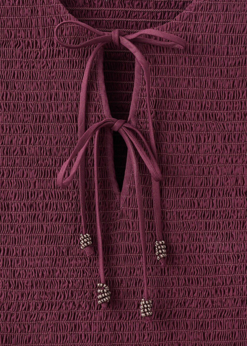 Blouse with gathered bows