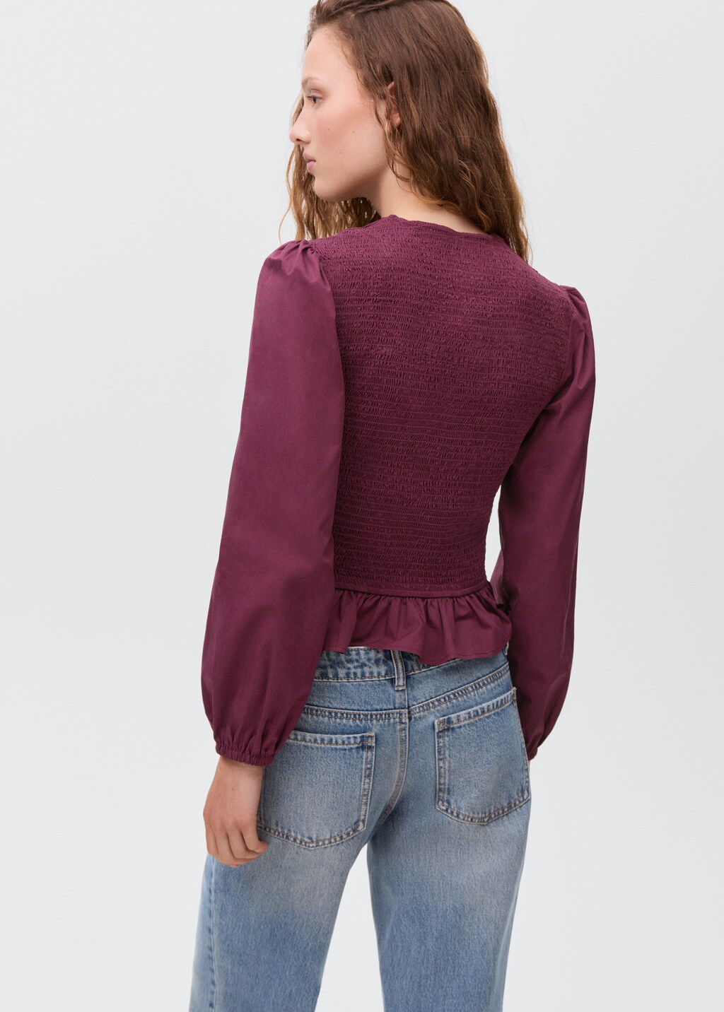 Blouse with gathered bows