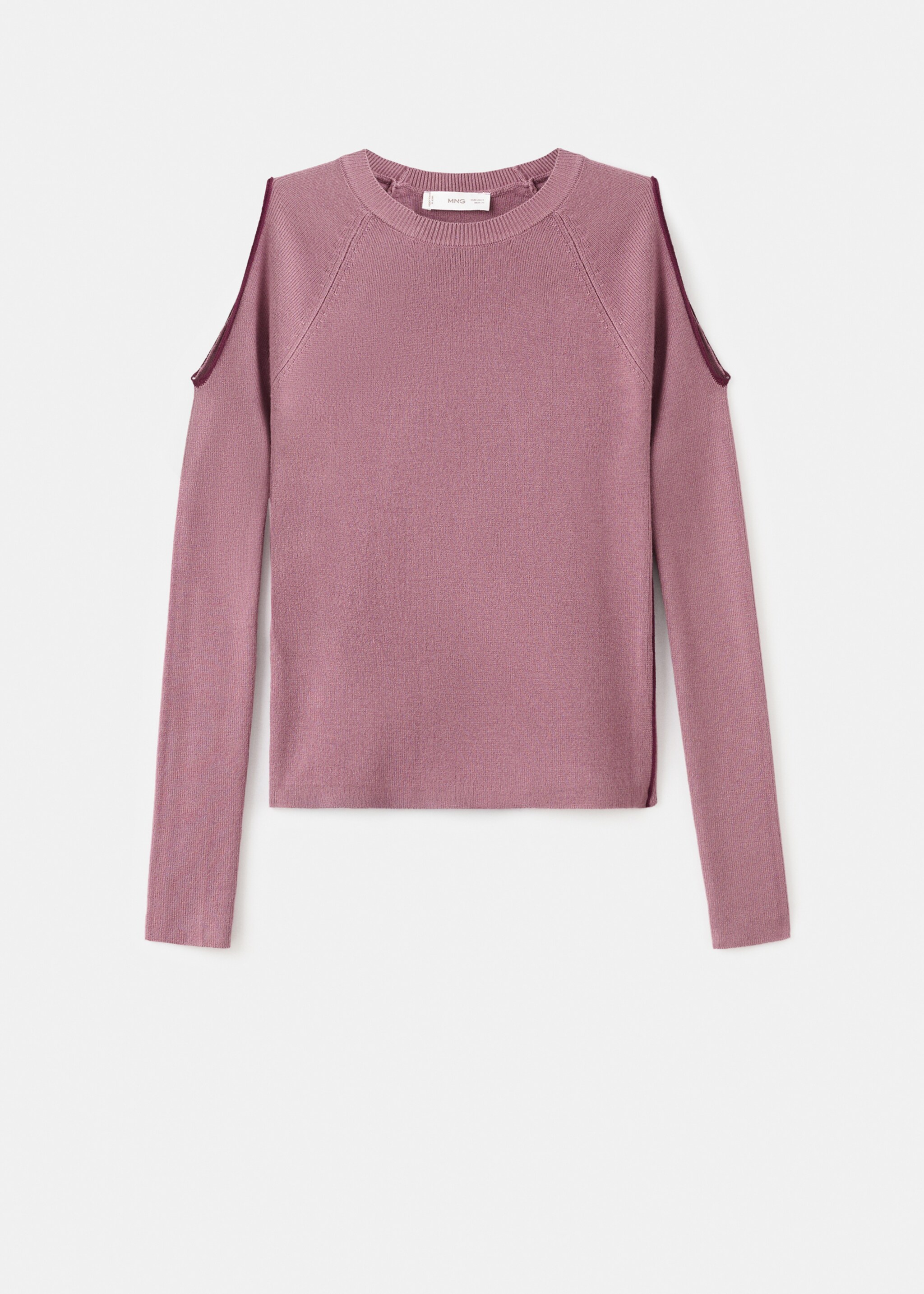 Knitted sweater with cut-out - Article without model, Light Pink. Ref: 17057124-00.
