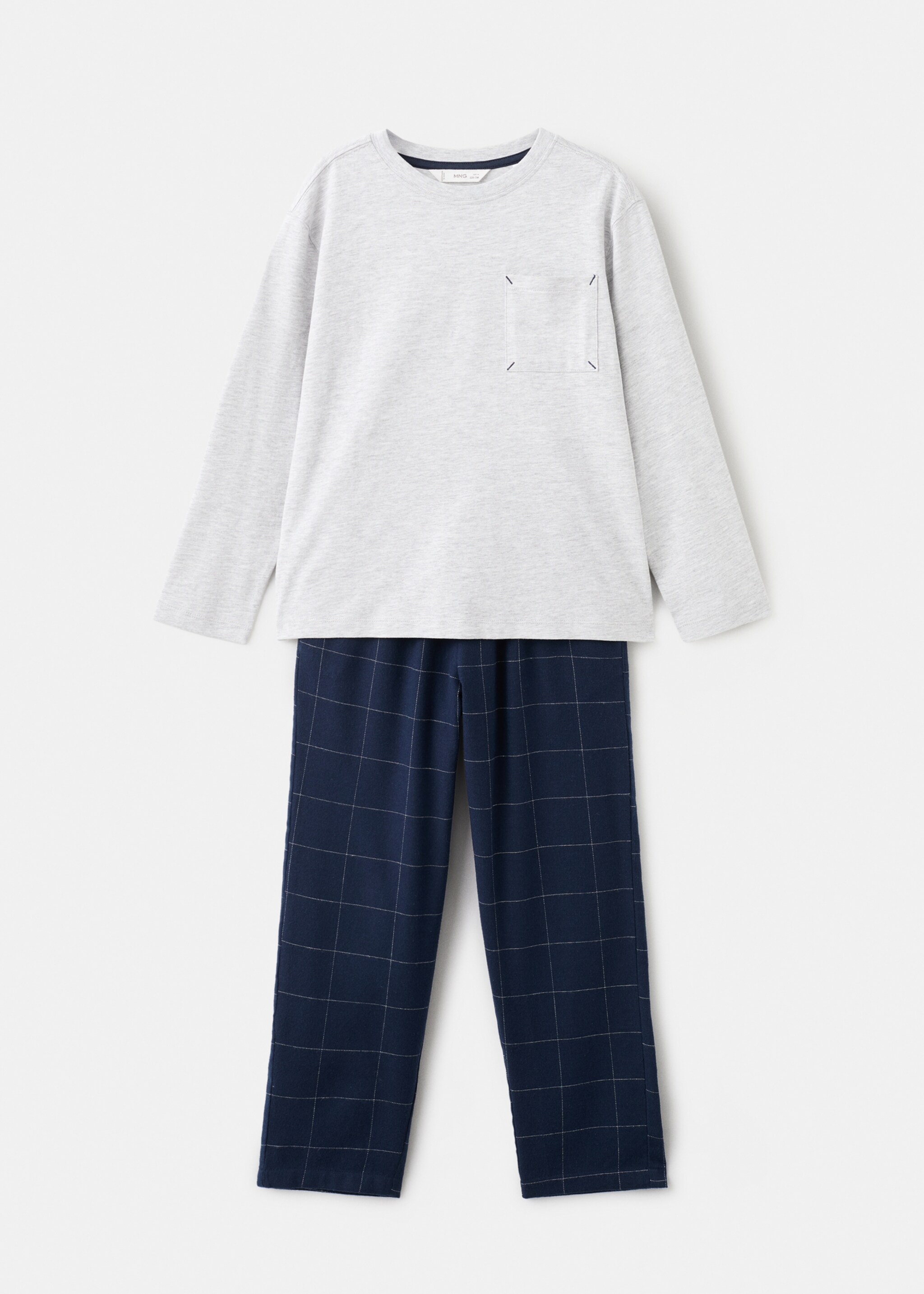 Pack of check pyjamas - Article without model, Navy. Ref: 17057127-00.