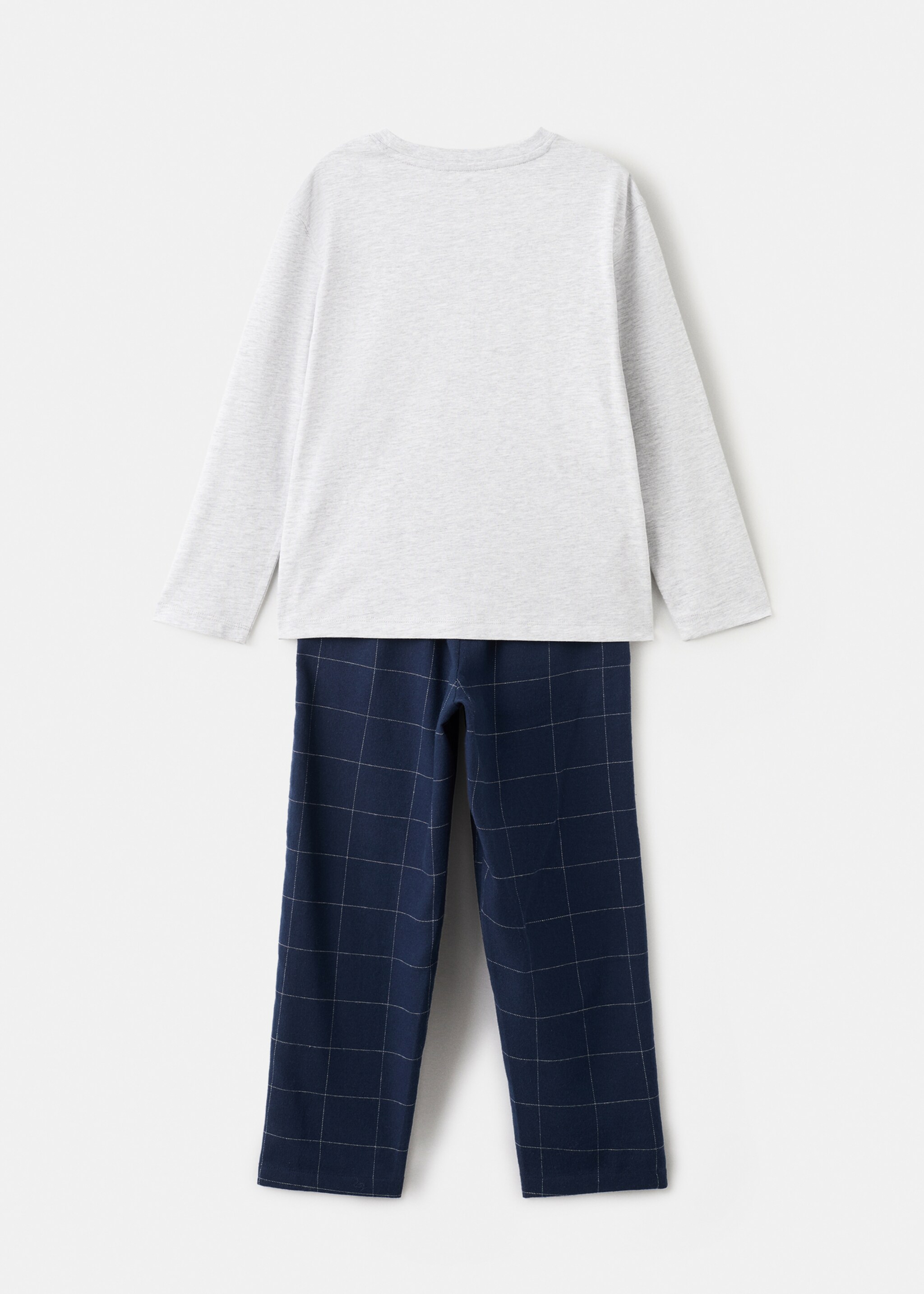 Pack of check pyjamas - Reverse of the article, Navy. Ref: 17057127-00.