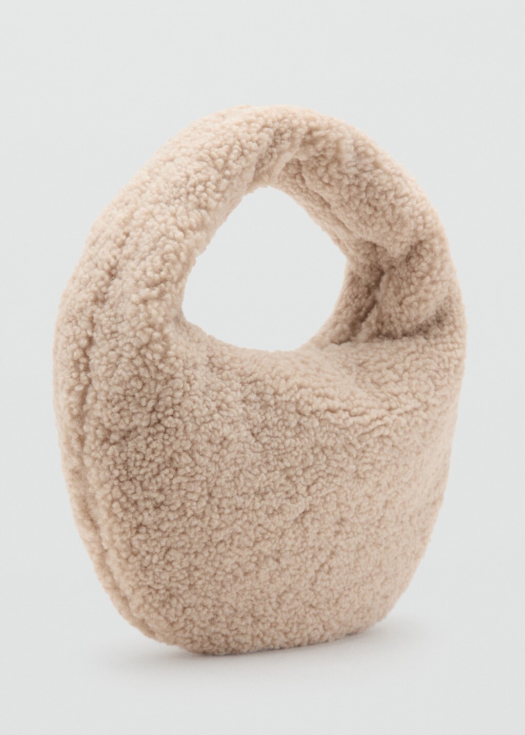 Shearling-effect textured bag