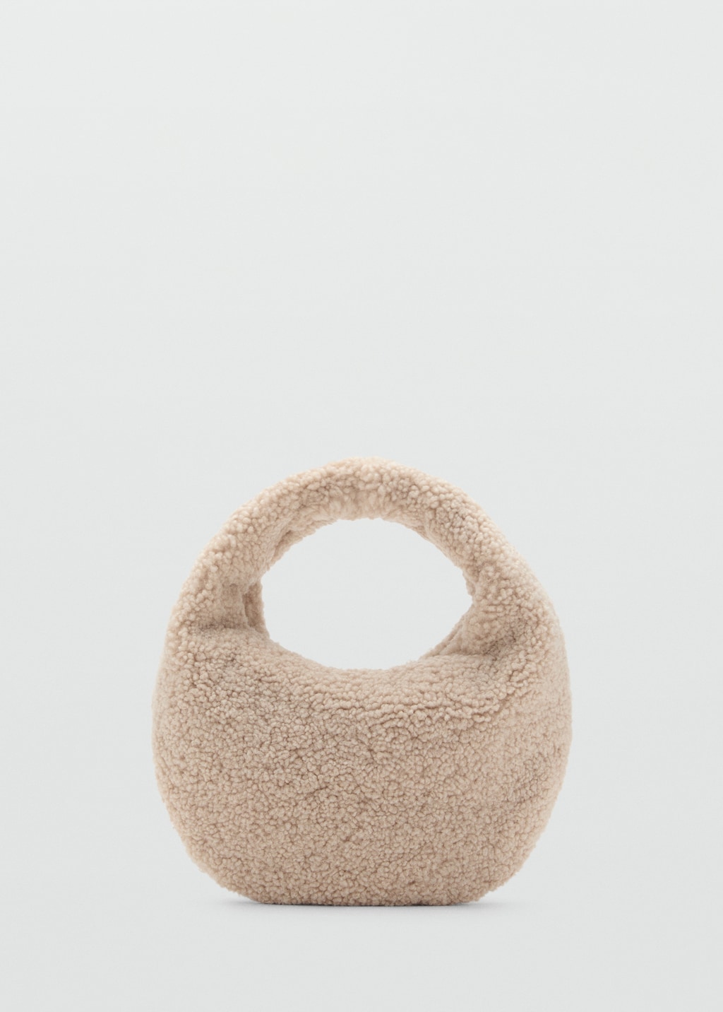 Shearling-effect textured bag