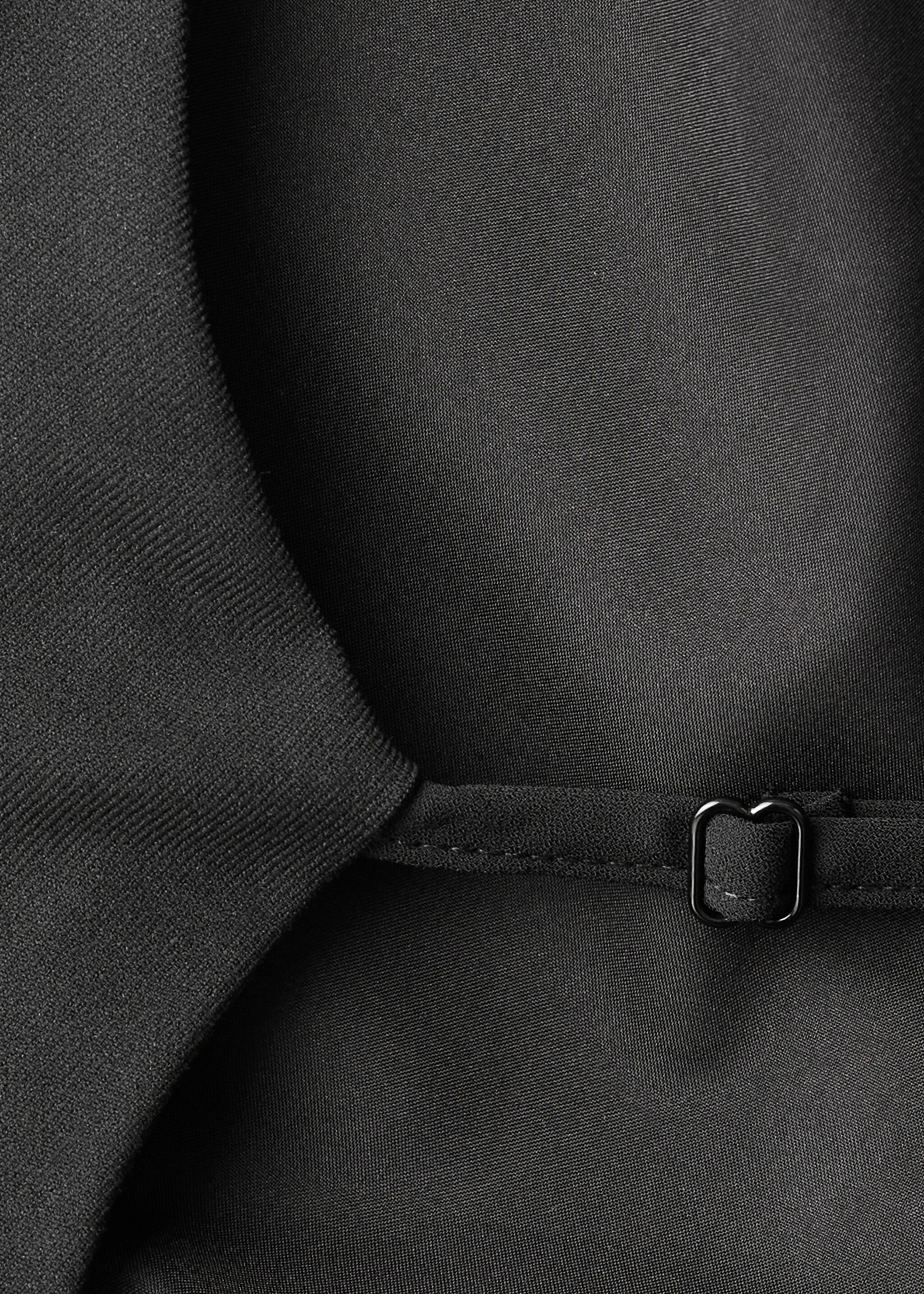 Halter neck ruched dress - Details of the article 8, Black. Ref: 17057138-00.