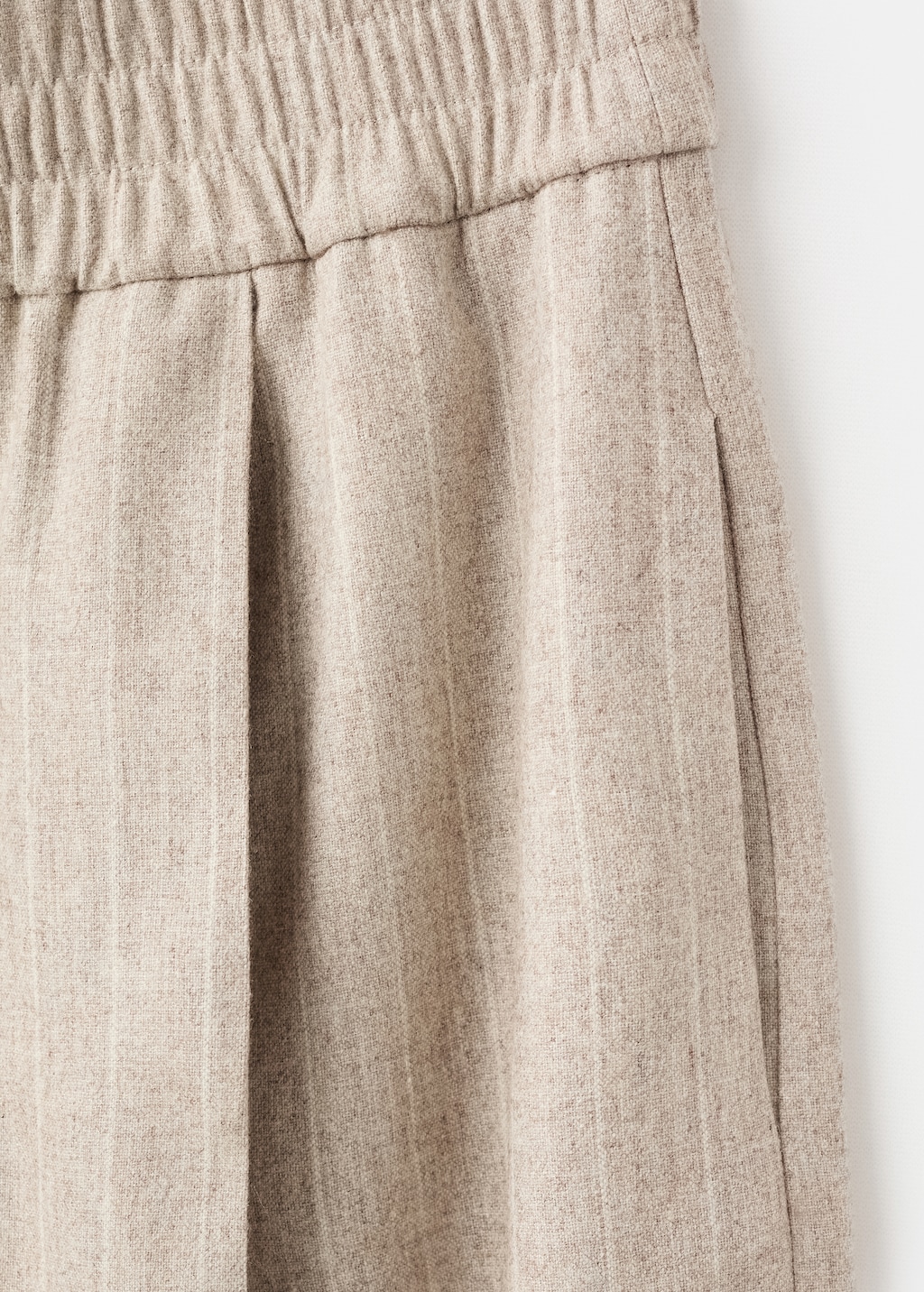 Pinstripe wool suit pants