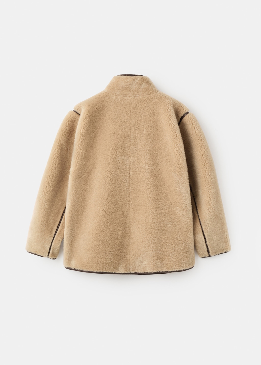 Faux-fur coat with buttons