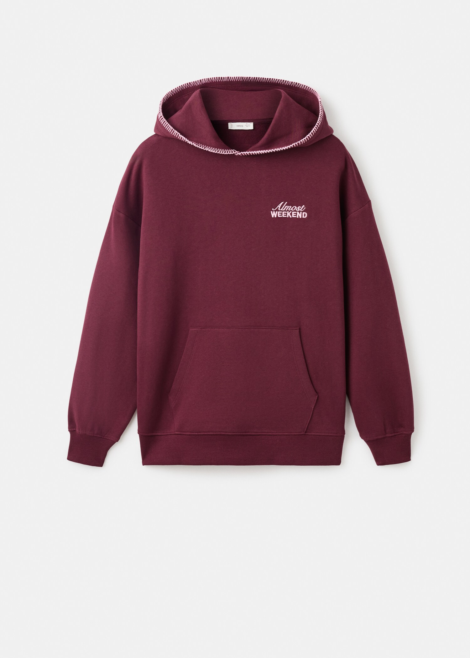 Sweat-shirt brodé capuche - Article sans modèle