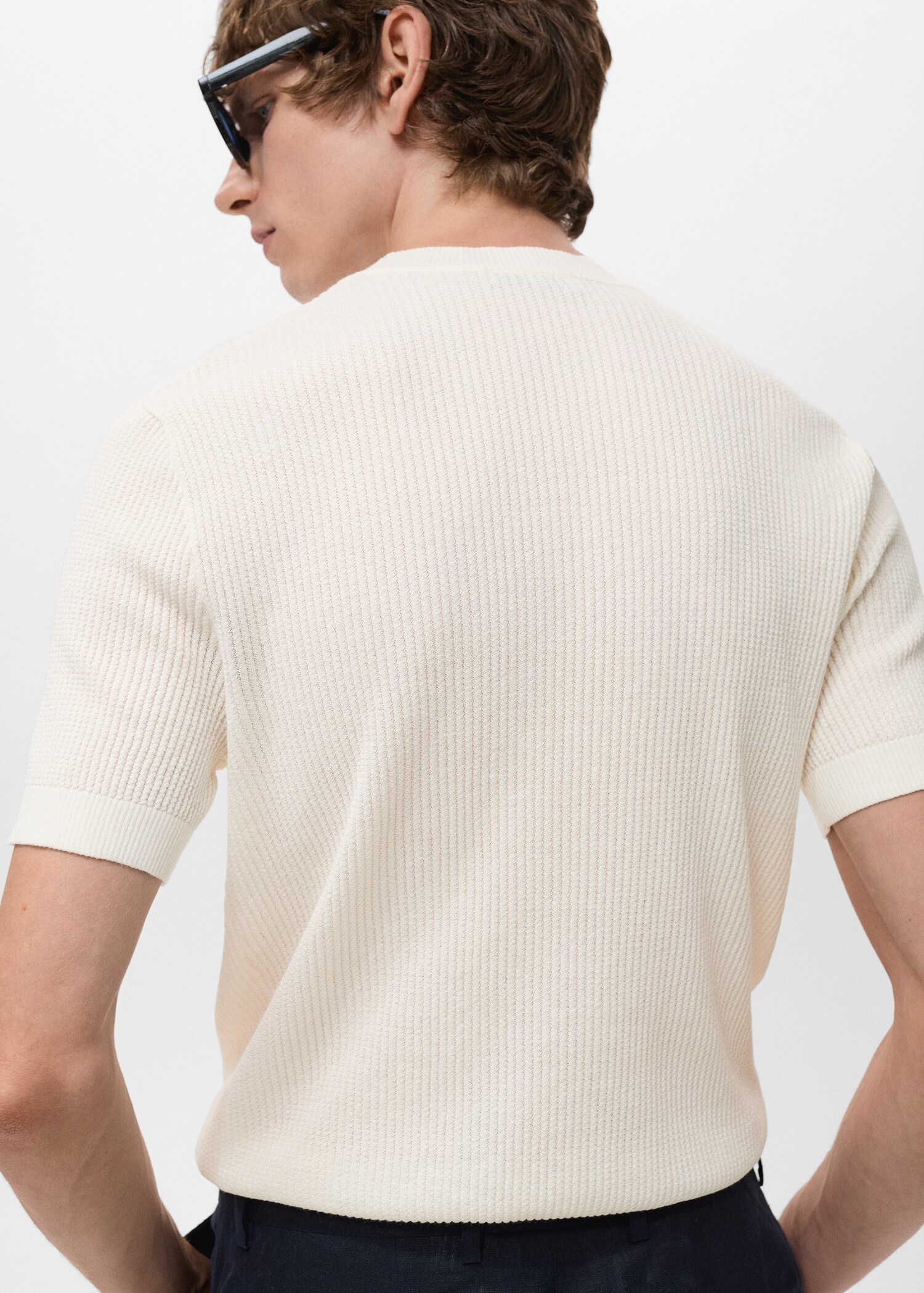 Camiseta punto canalé - Reverso del artículo