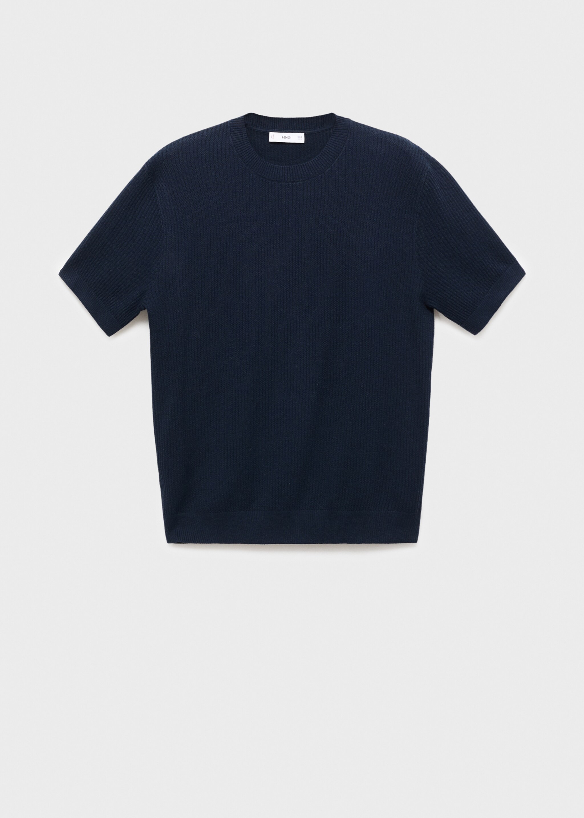 Camiseta punto canalé - Artículo sin modelo, Azul marino. Ref: 17057762-00.