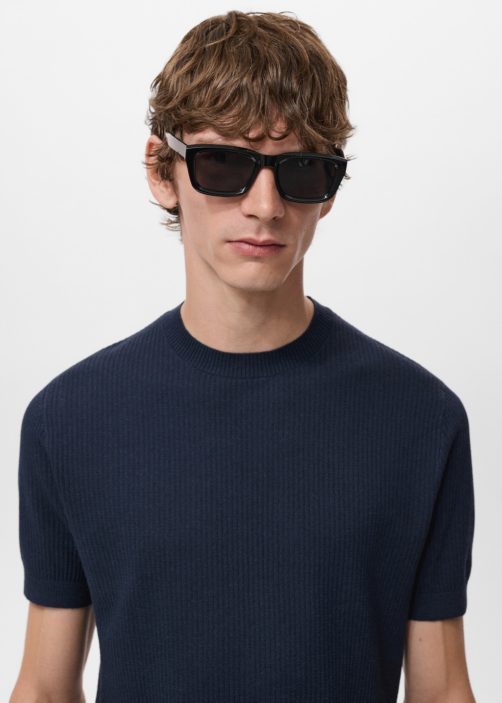 Ribbed  knit t-shirt