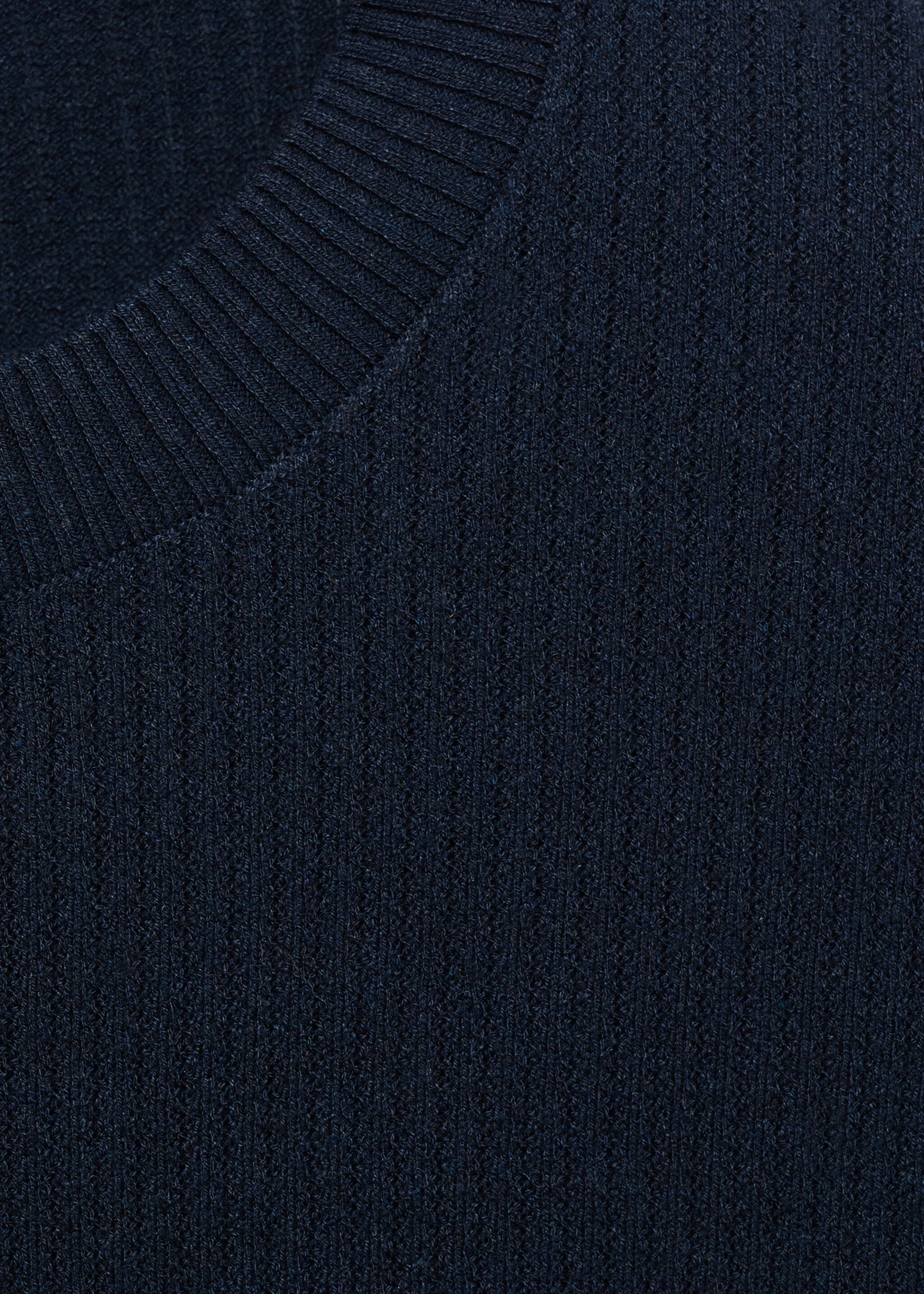 Camiseta punto canalé - Detalle del artículo 8, Azul marino. Ref: 17057762-00.