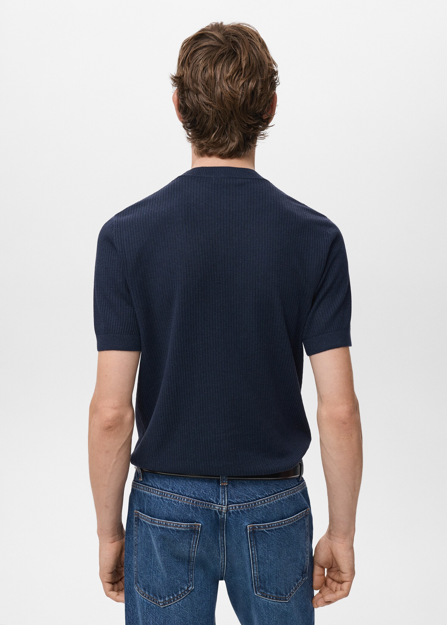 Camiseta punto canalé - Reverso del artículo