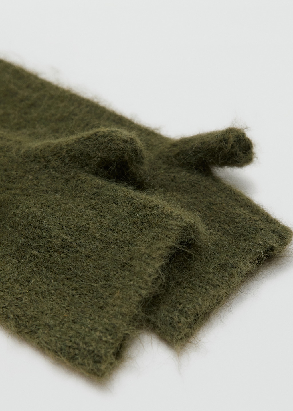 Long knitted mittens