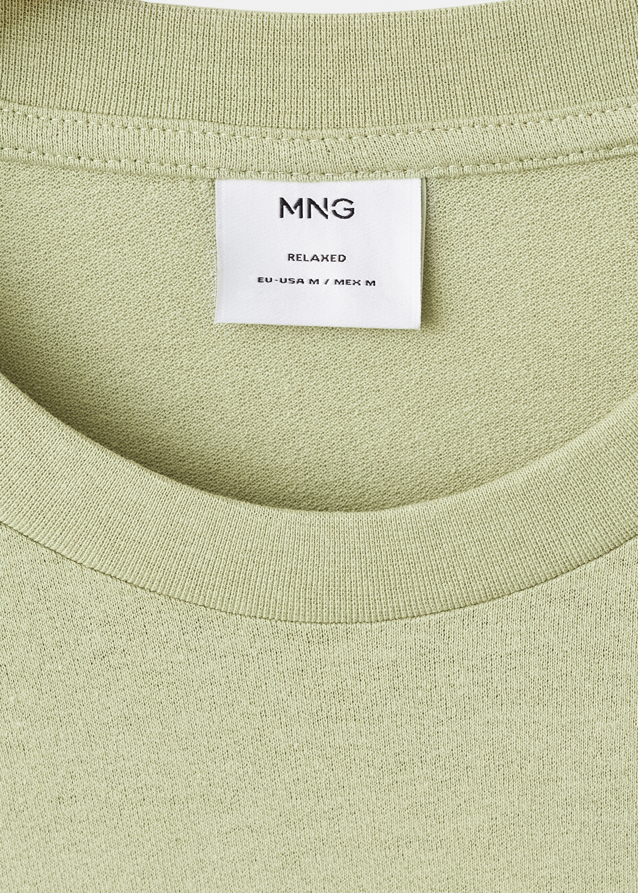 Relaxed-fit cotton-linen t-shirt - Details of the article 8, Green Apple. Ref: 17057767-00.