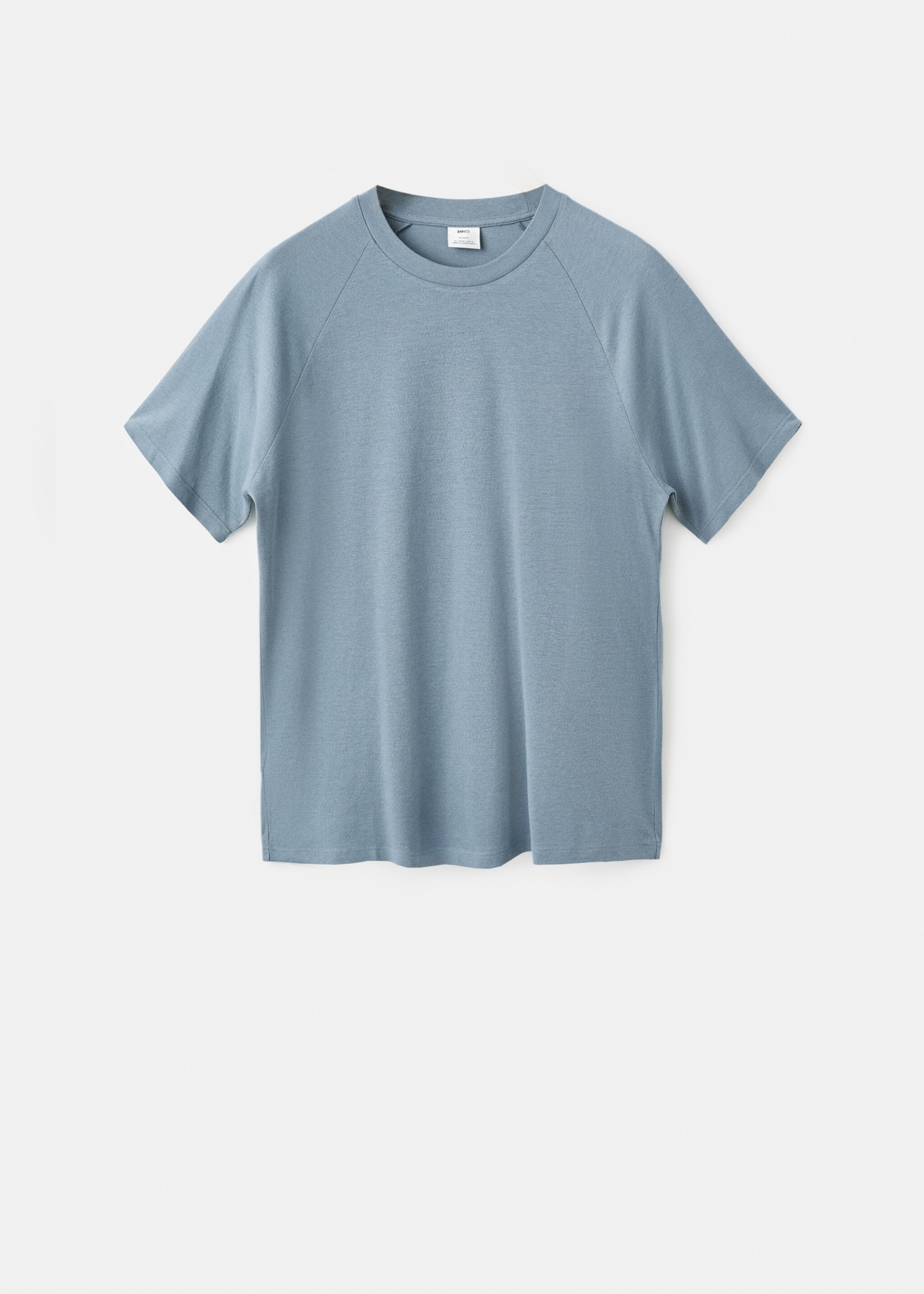 Relaxed-fit cotton-linen t-shirt - Article without model, Indigo Blue. Ref: 17057767-00.