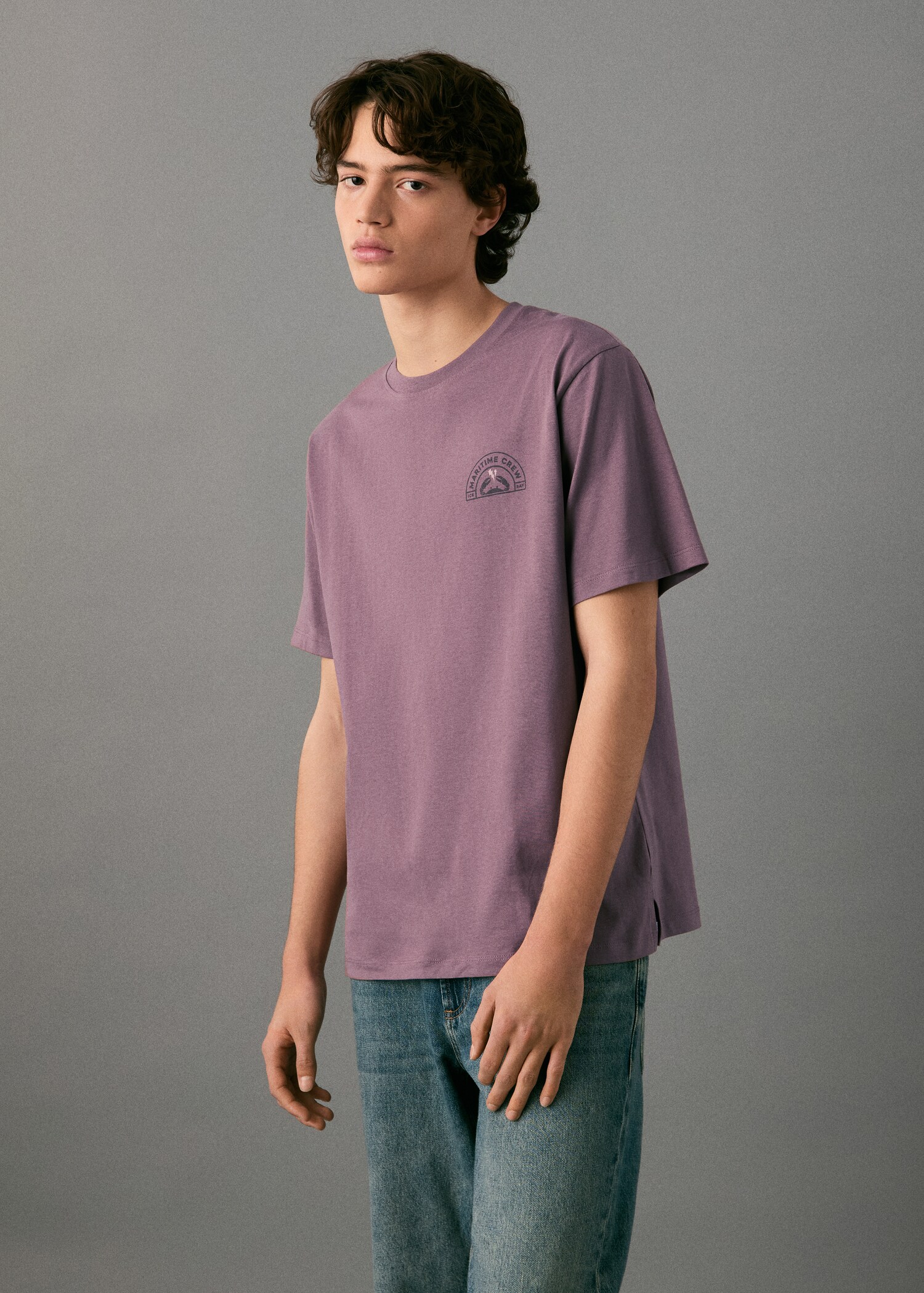 Printed cotton-blend t-shirt - Medium plane