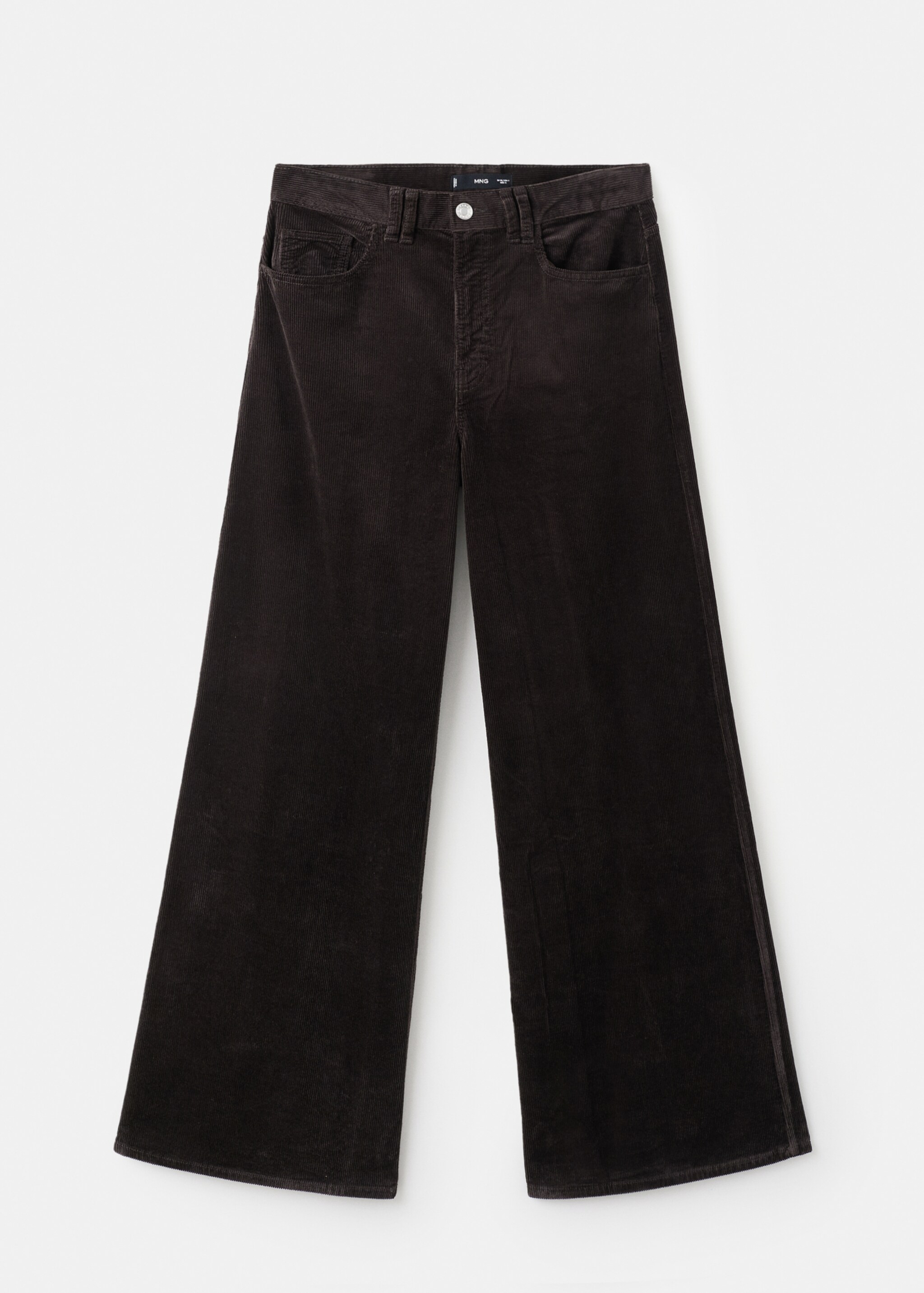 Wide-leg corduroy jeans - Article without model, Chocolate. Ref: 17057780-00.
