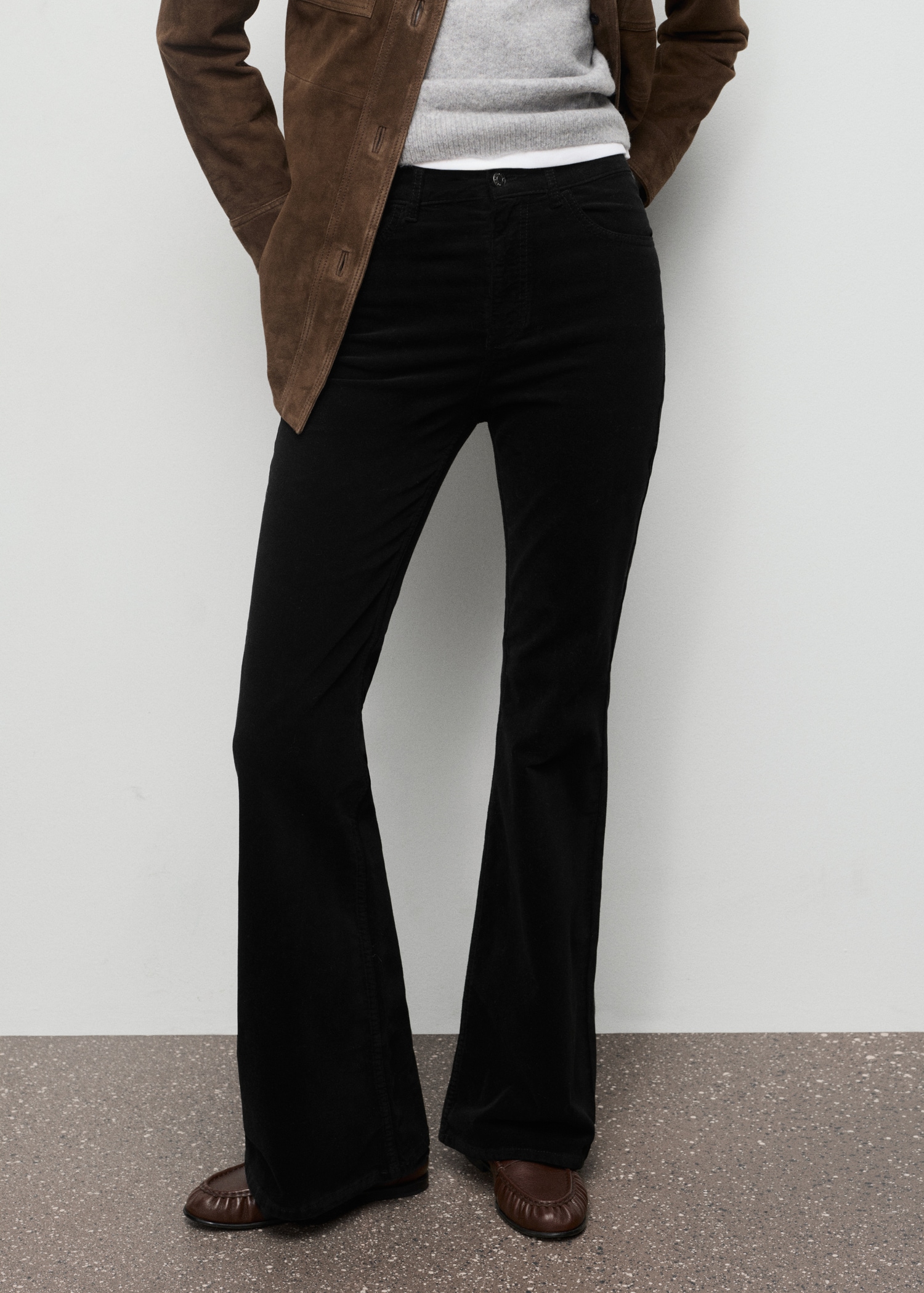 Velvet flared jeans - Main Image