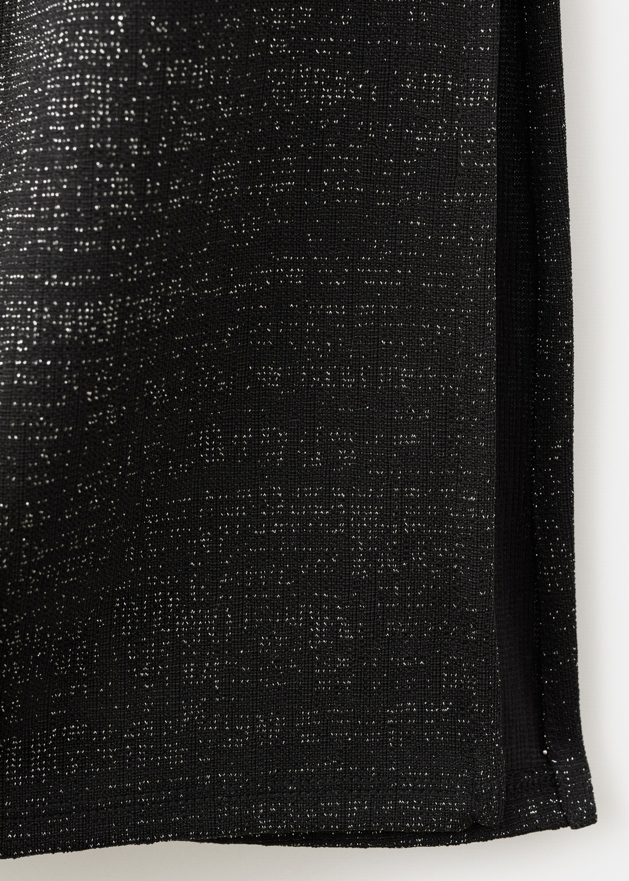Long lurex skirt - Details of the article 0, Black. Ref: 17057783-00.