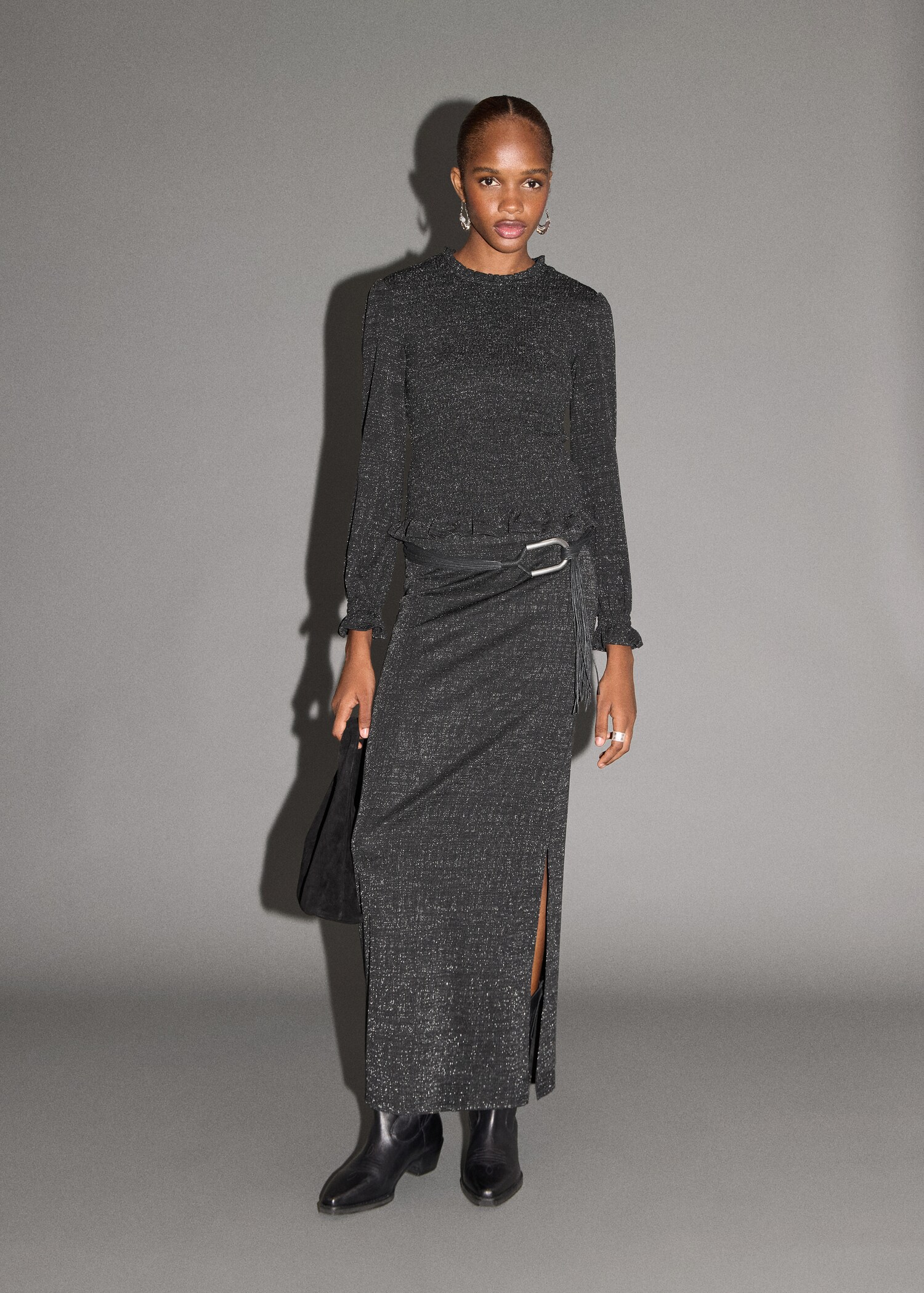 Long lurex skirt - Details of the article 2