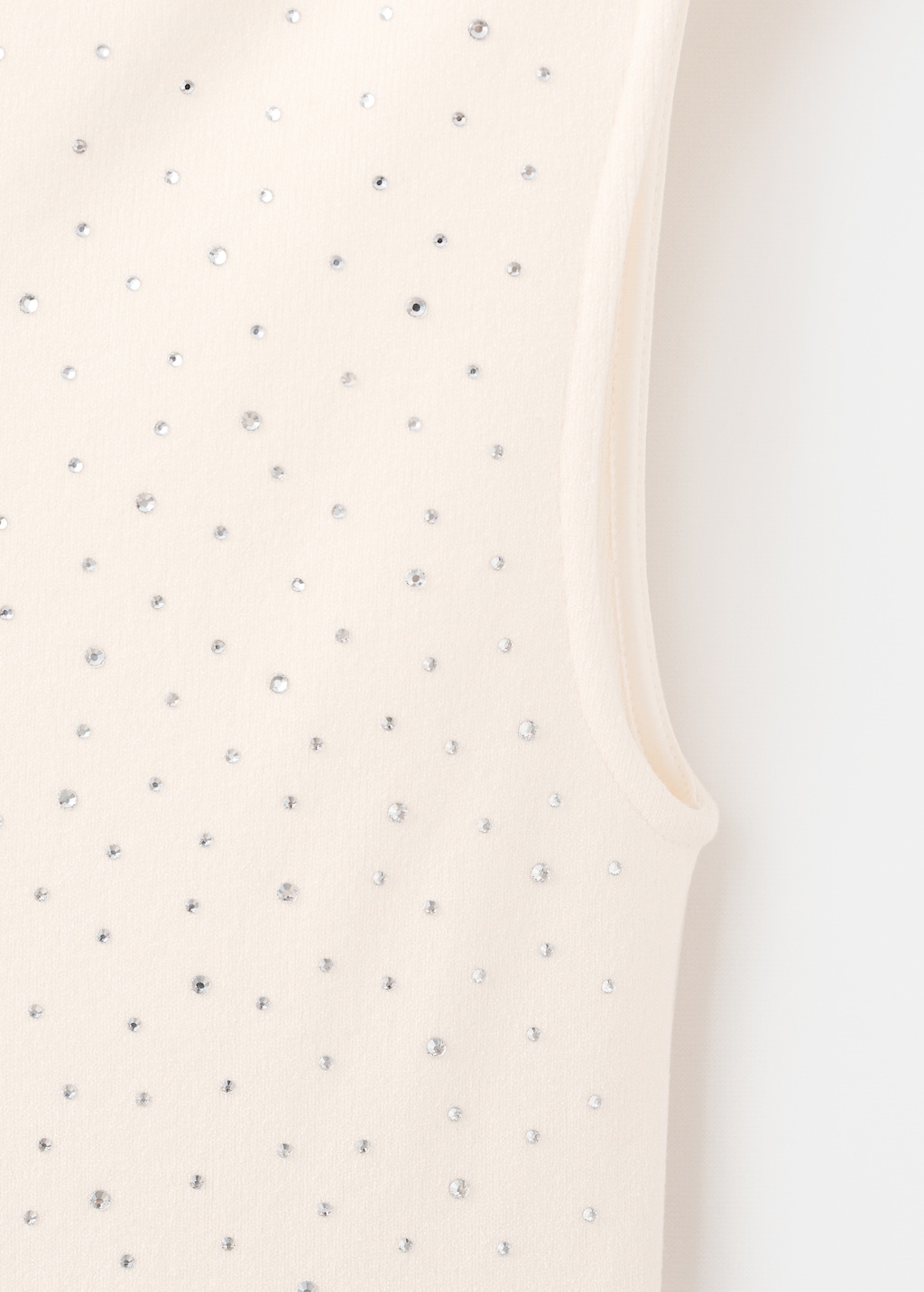 Mango Boat-neck top with rhinestones