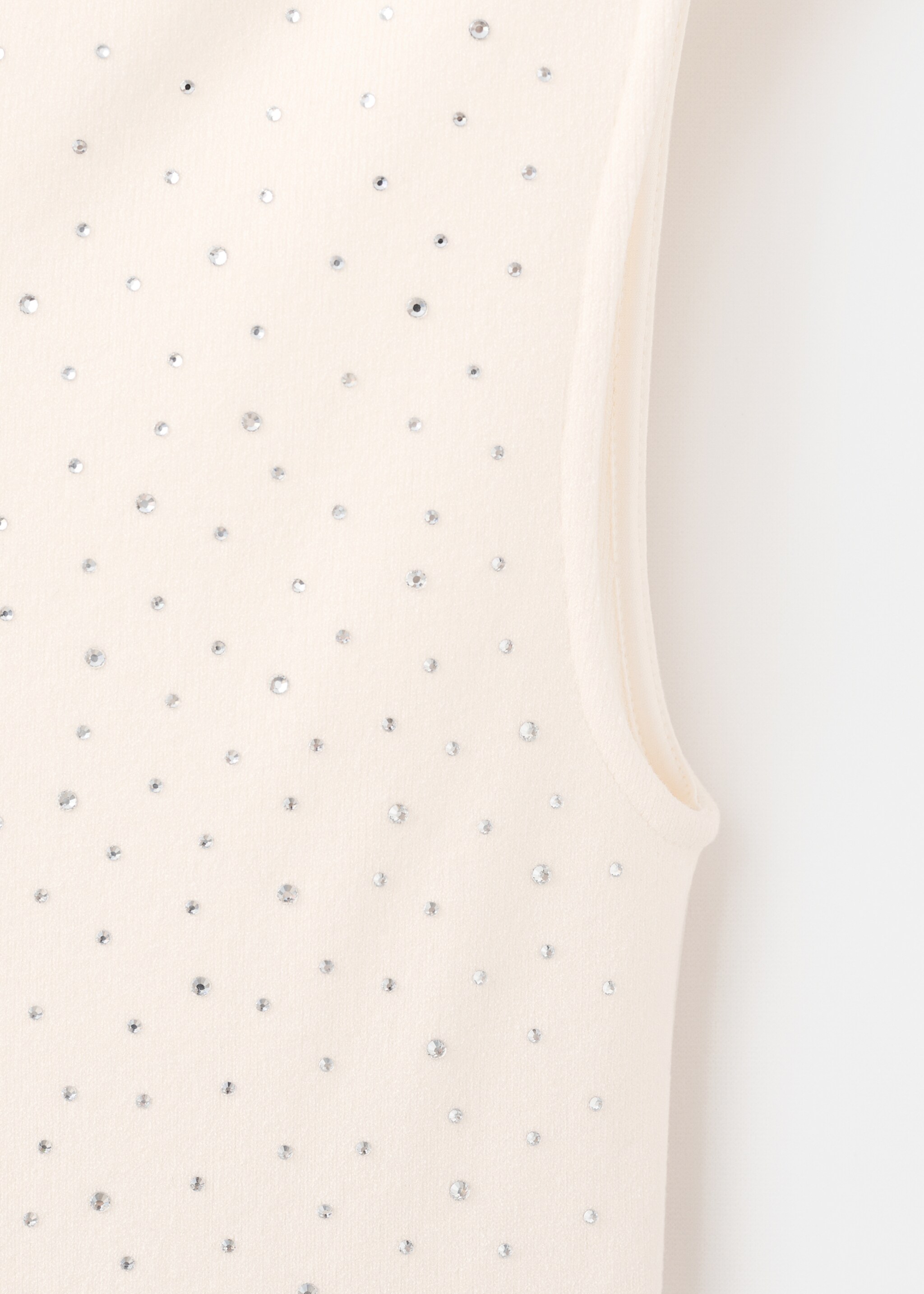 Strass boat neck top - Details of the article 8, Off White. Ref: 17057792-00.
