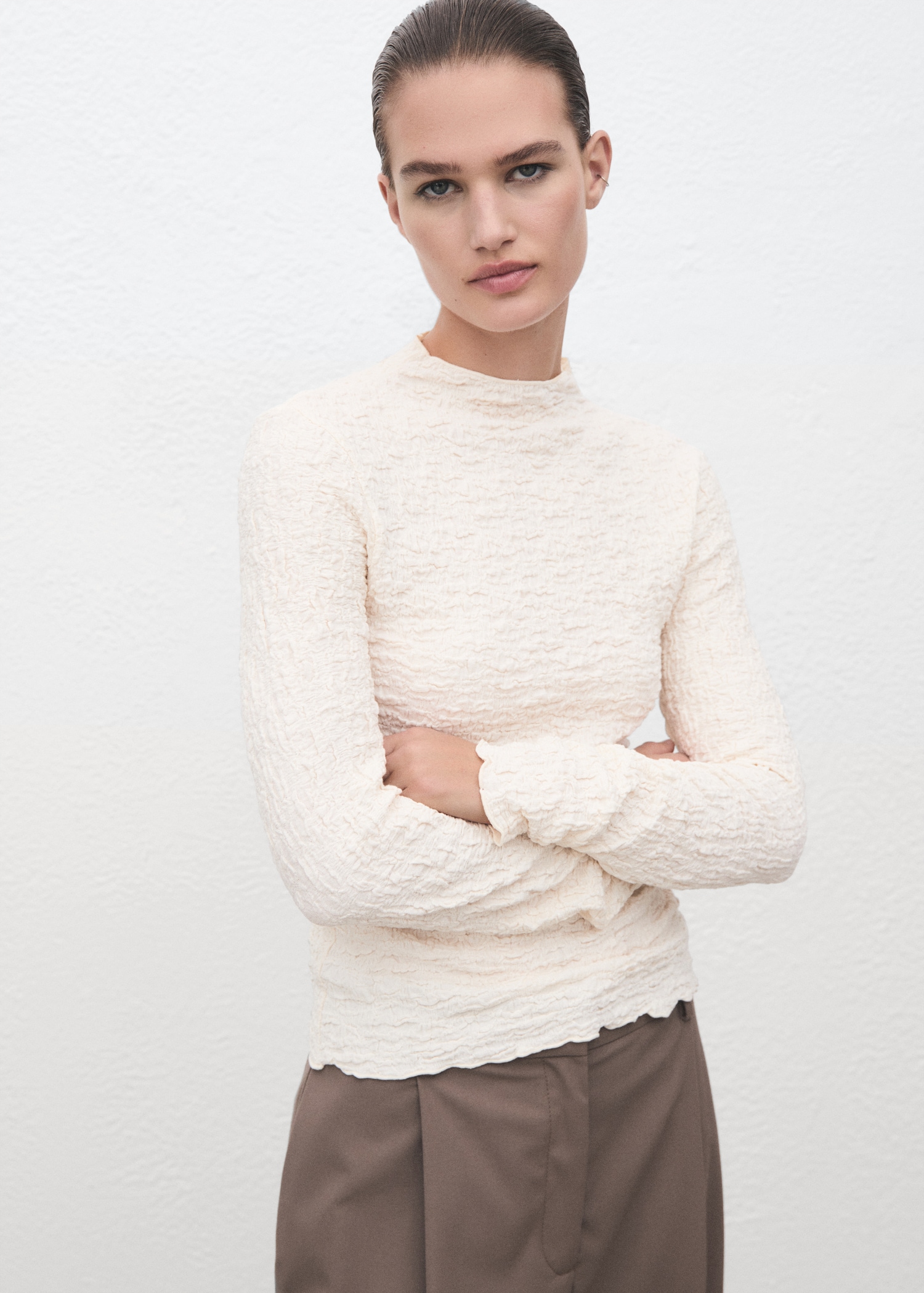 Textured crepe top - Medium plane
