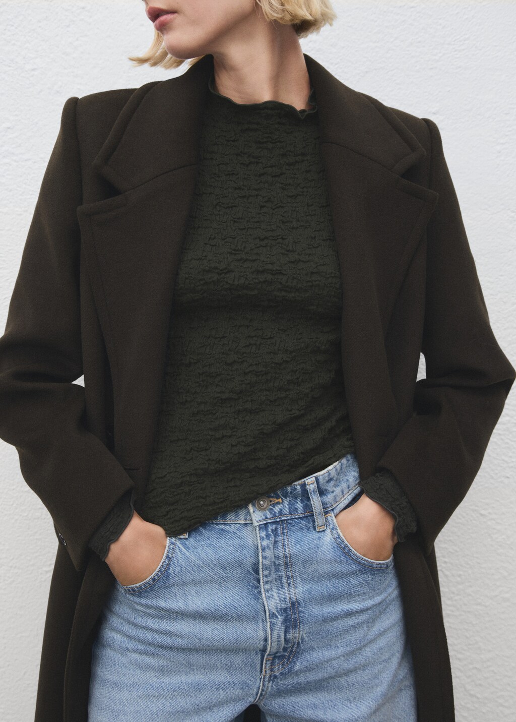 Mango Textured crepe top