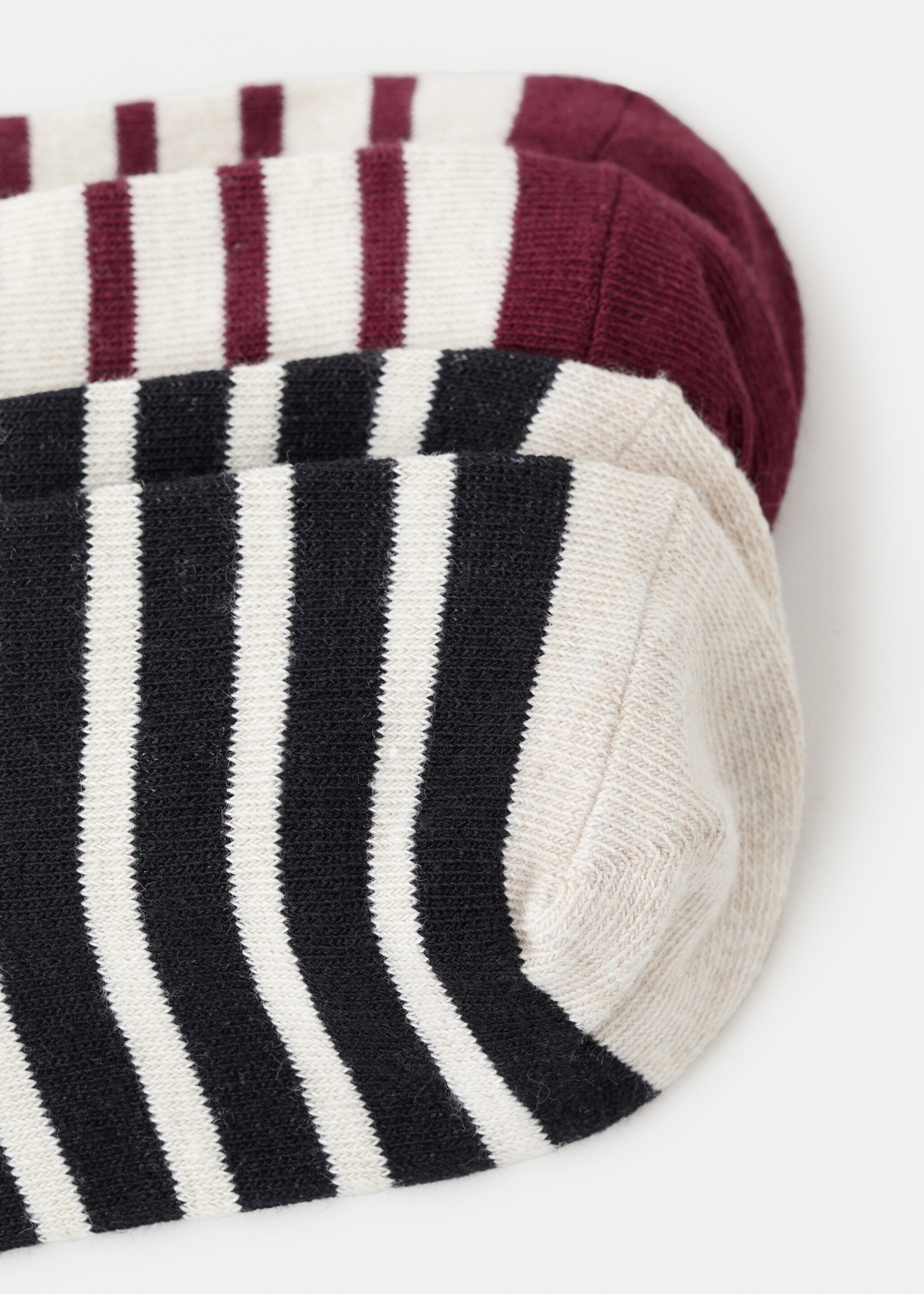 Pack de 2 paires de chaussettes - Verso de l’article, Lie de vin. Ref: 17057799-00.