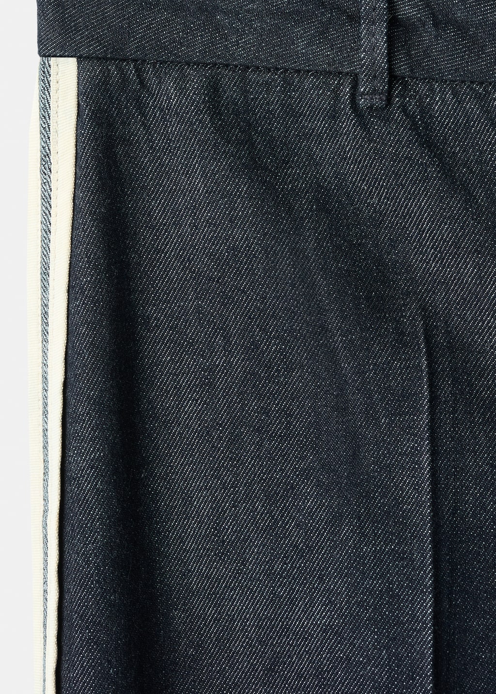 Wide-leg striped jeans