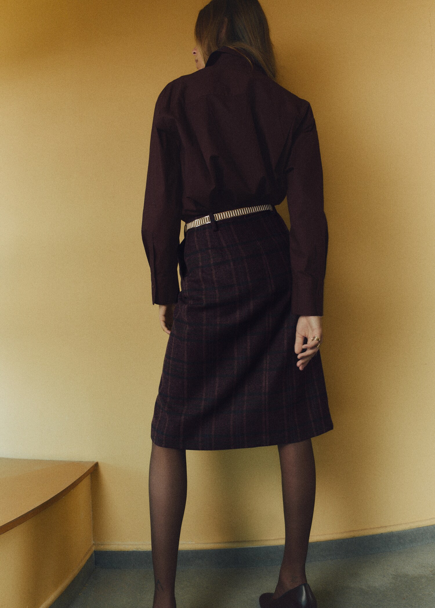 Oversize poplin shirt - Reverse of the article