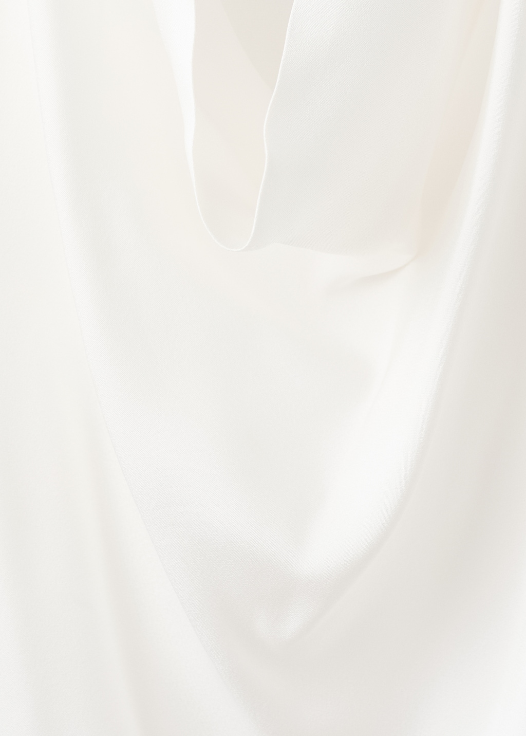Satin blouse with draped neck