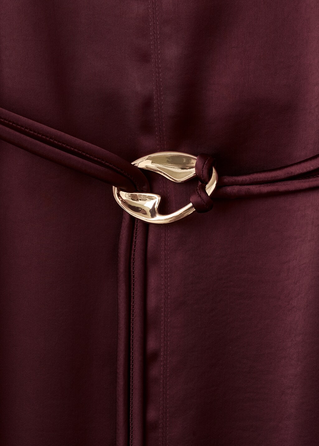 Belt satin dress
