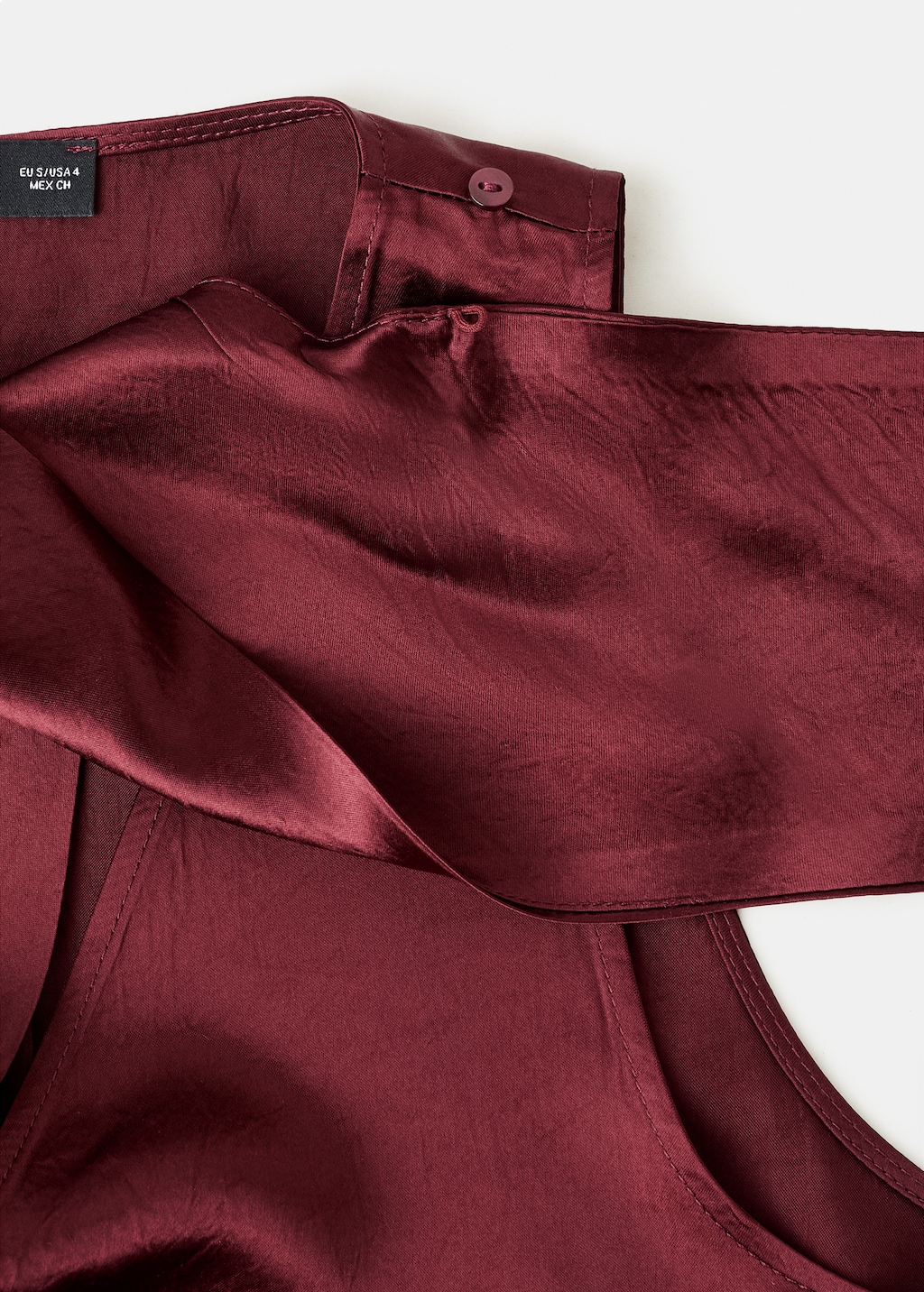 Satin blouse with foulard