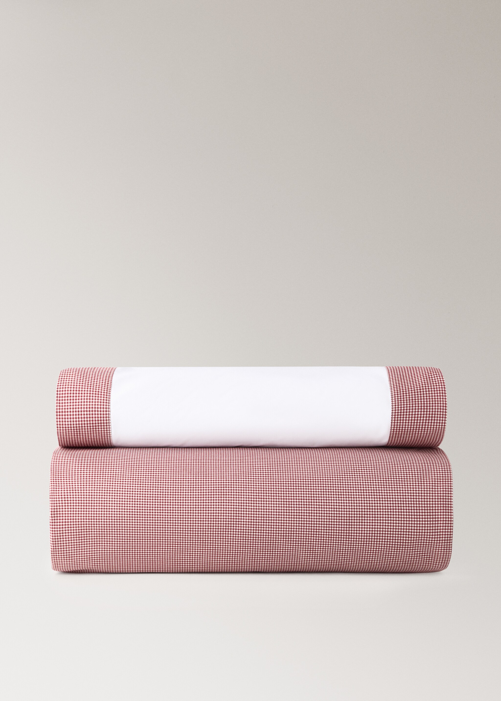 Παπλωματοθήκη κούνιας από βαμμένο σε καρό σχέδιο - Προϊόν χωρίς μοντέλο, Κόκκινο. Ref: 17057809-00.