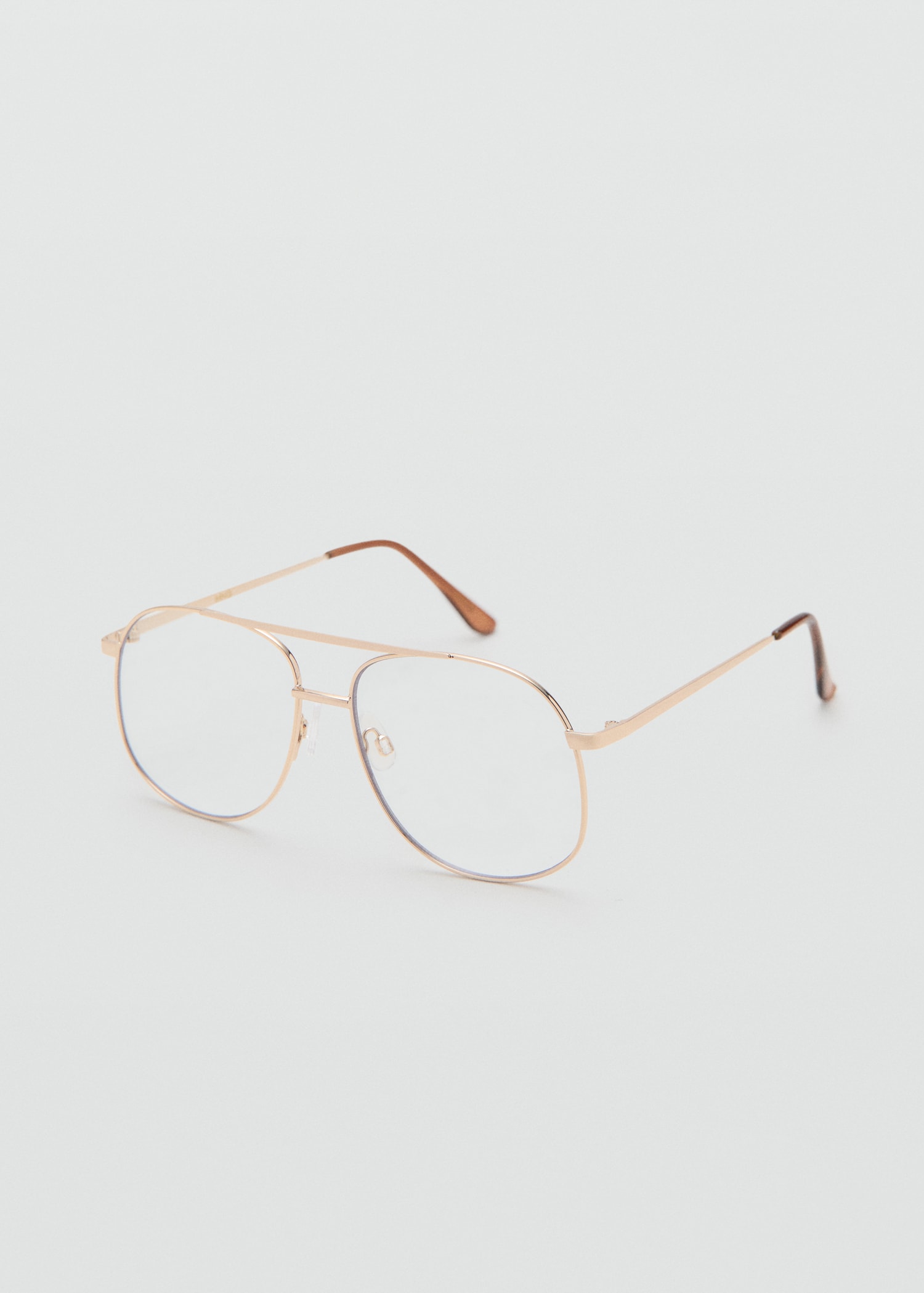 Aviator metallic frame glasses - Medium plane