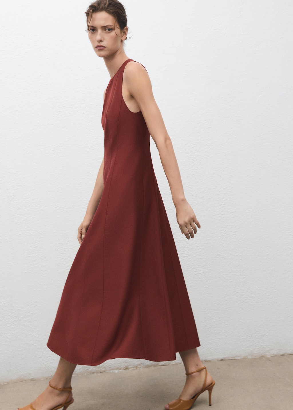 A-line dress with godets