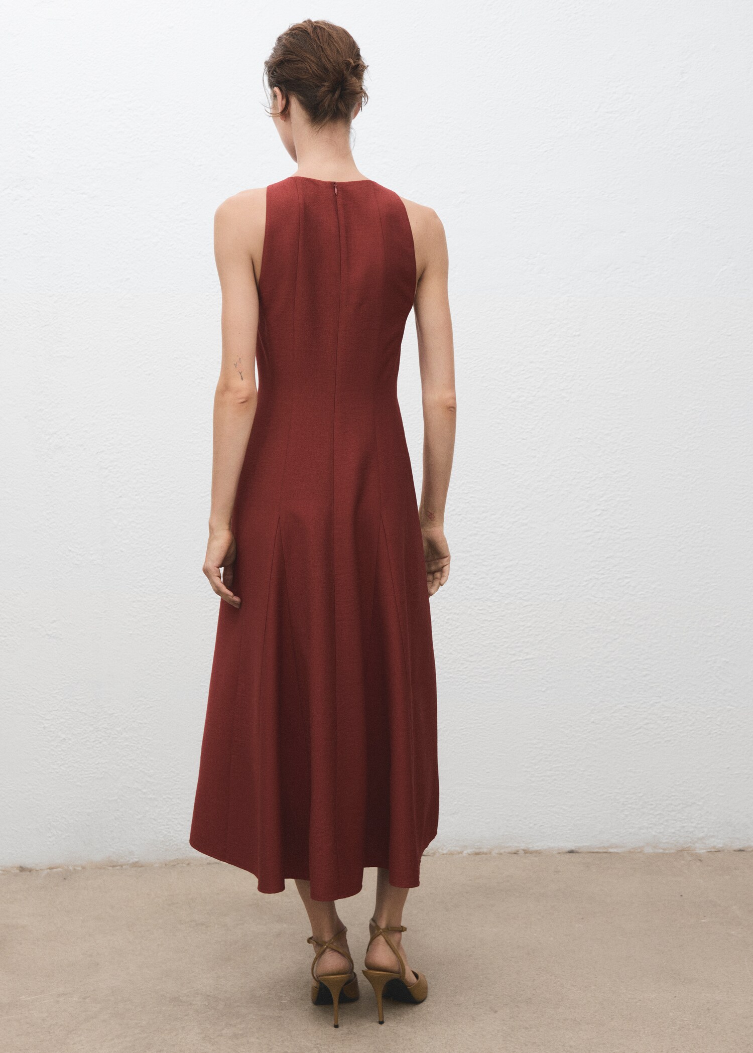 Vestido largo evasé - Reverso del artículo