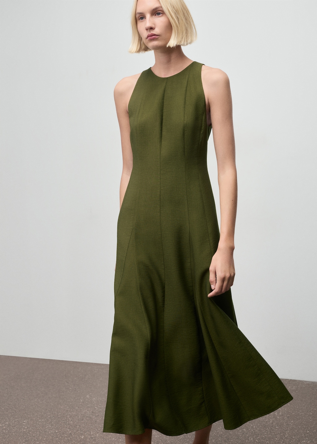 A-line dress with godets